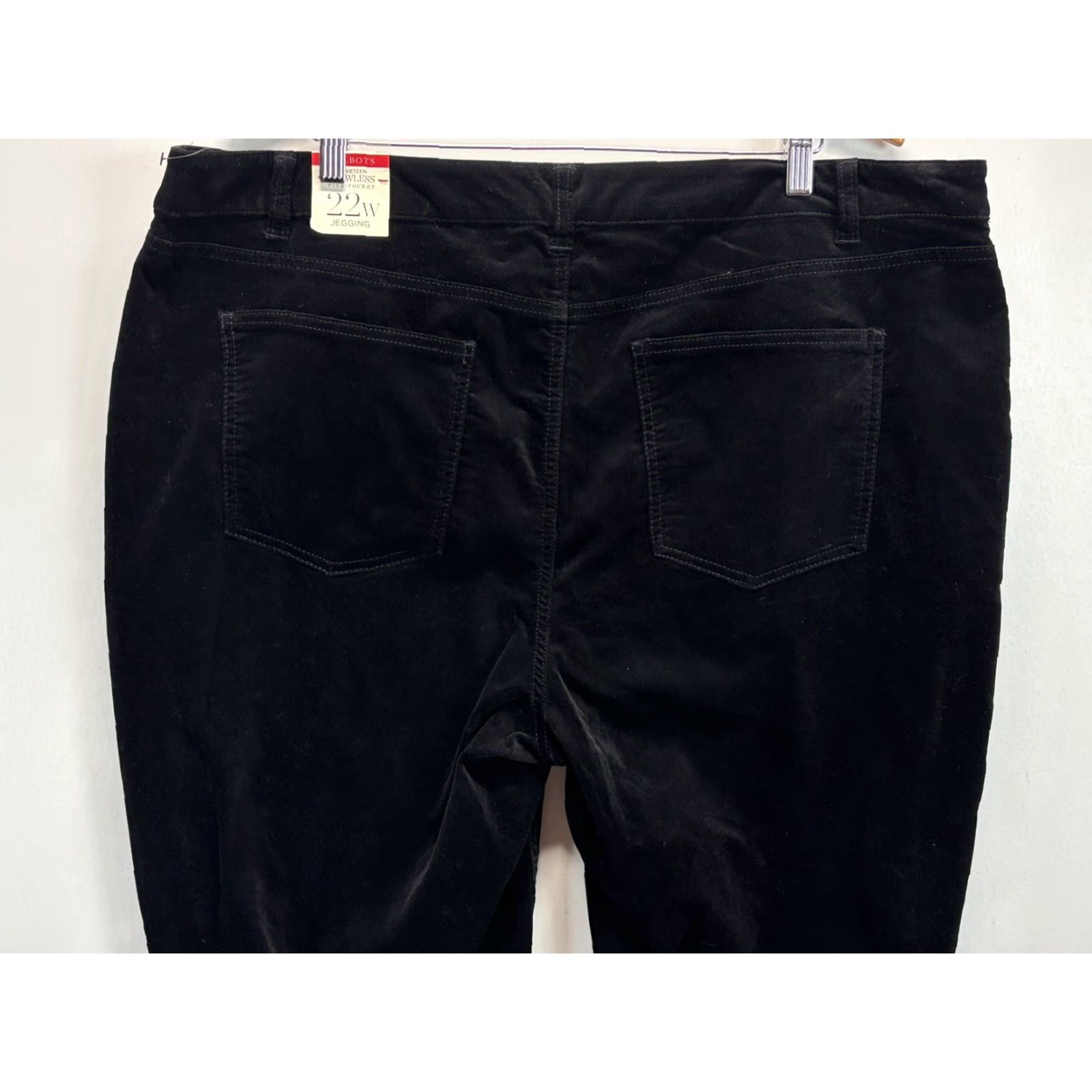 Talbots Talbots Flawless 5 Pocket Velveteen Jegging Pants 22W Plus Black Women Size 40" / US 18 - 4 Thumbnail