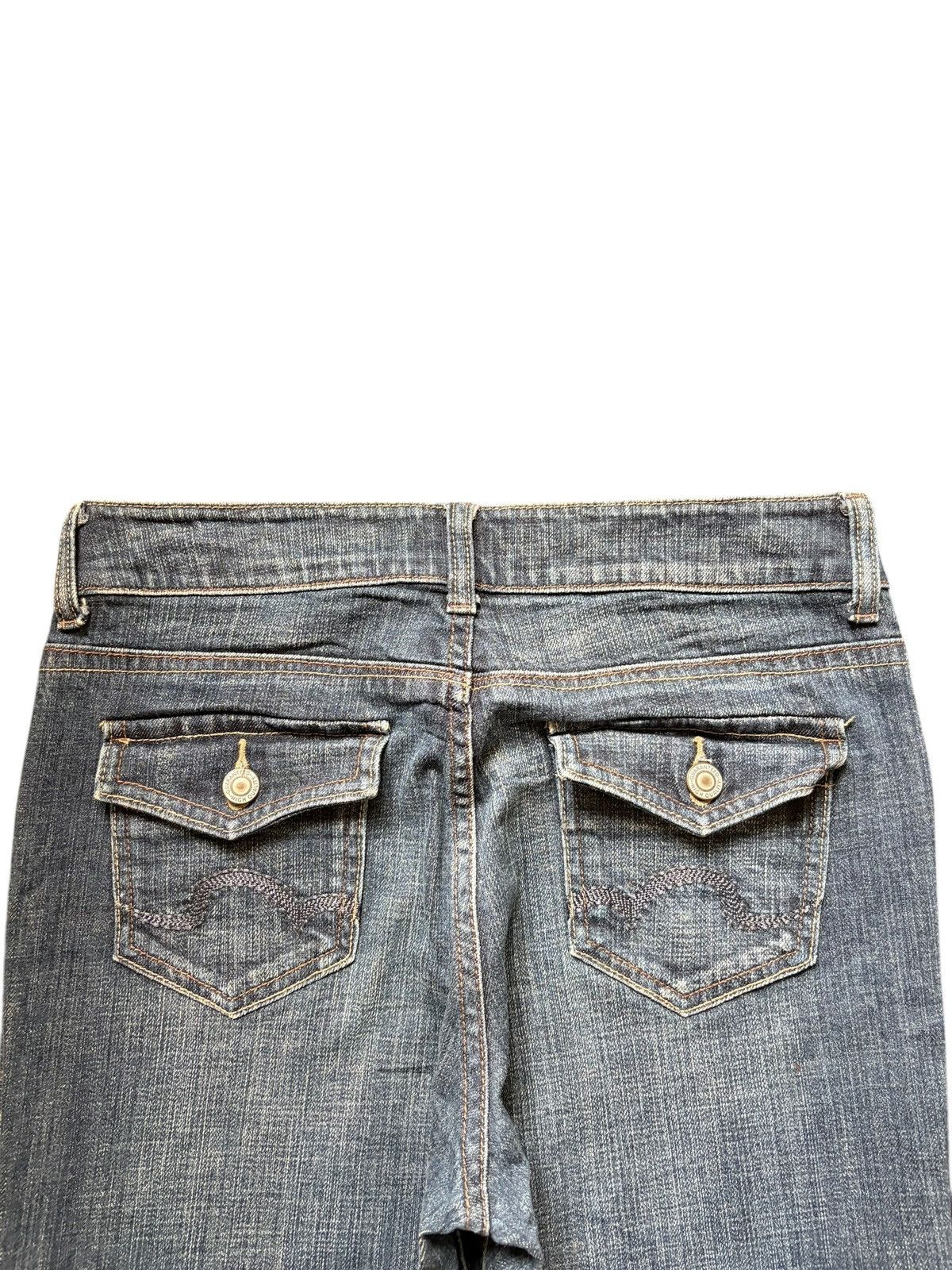Diesel Vintage Japanese Brand Blue Wash Distress Flare Jeans Size 29" - 4 Thumbnail