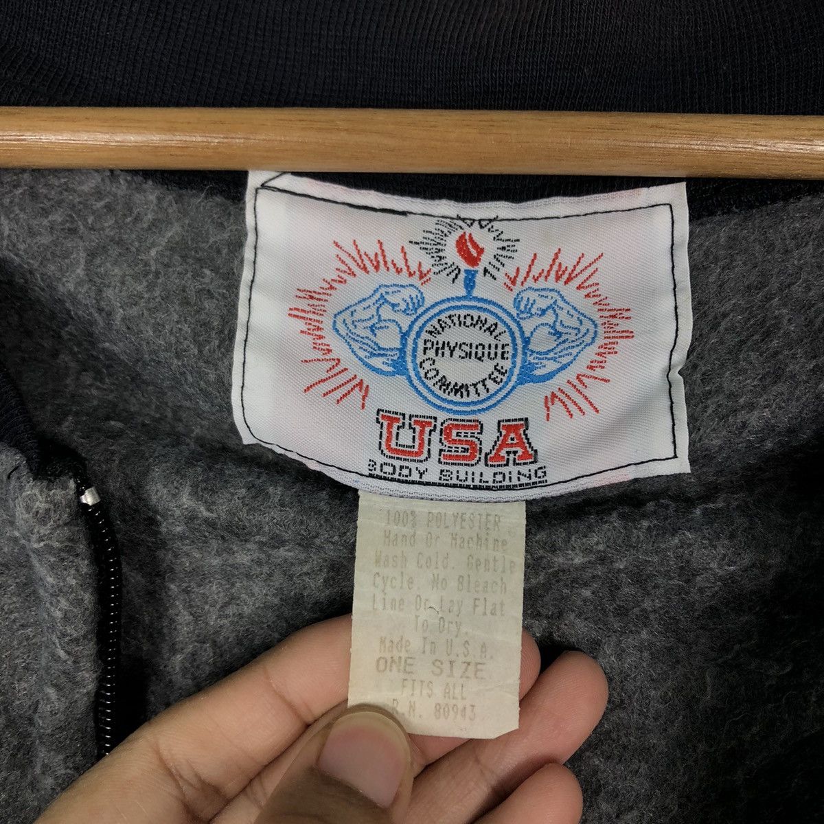 Vintage 🔥Vintage Bomber Jacket Team National Usa Body Builder Size US L / EU 52-54 / 3 - 19 Thumbnail
