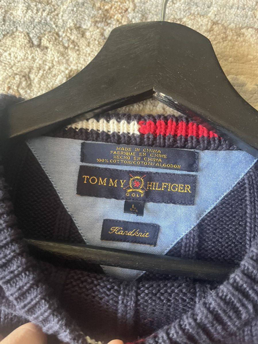 Tommy Hilfiger AMERICAN FLAG HAND-KNIT TOMMY HILFIGER 90’s SWEATER Size US L / EU 52-54 / 3 - 3 Thumbnail