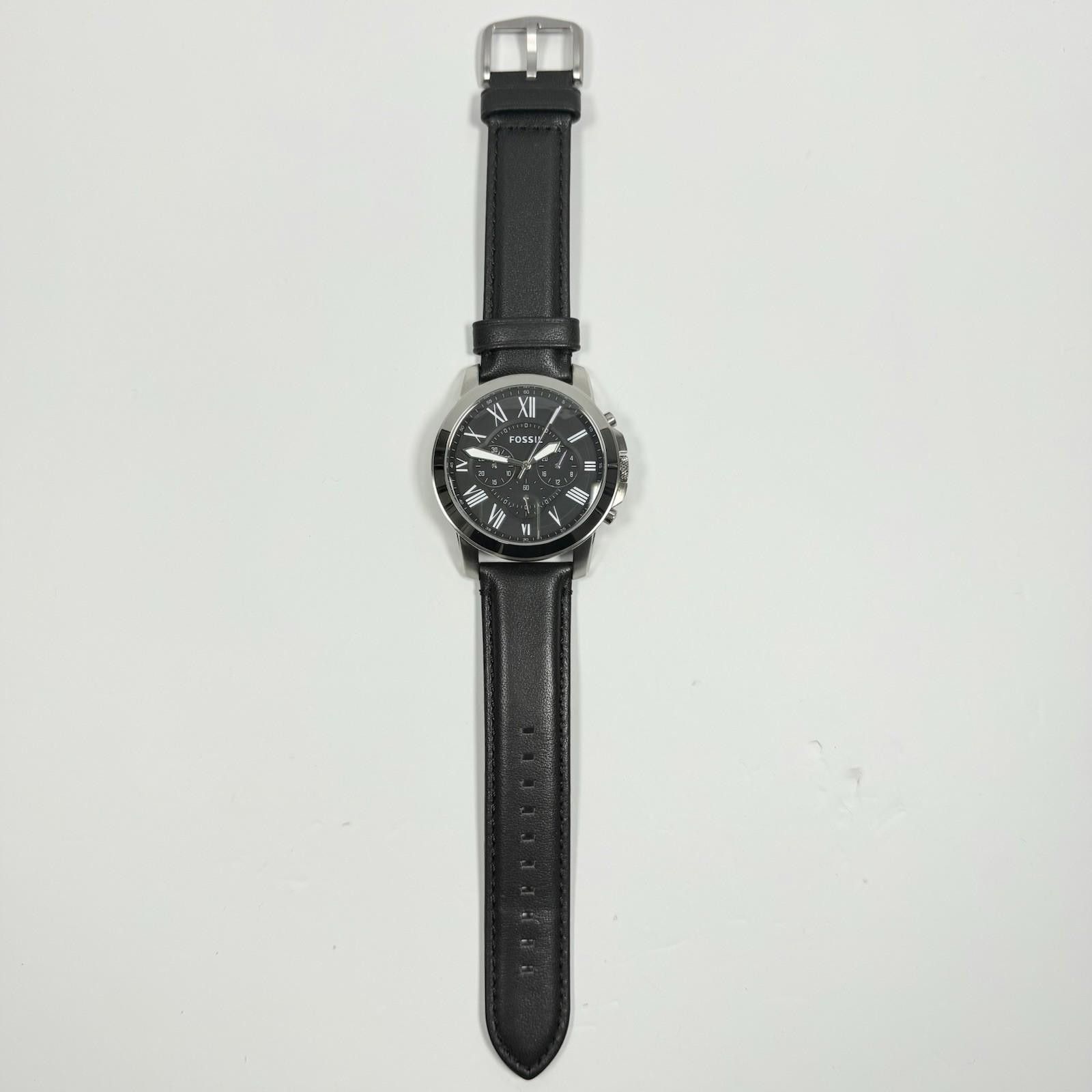 Fossil FOSSIL GRANT FS4812 Chronograph Black DialBlack LeatherWatch Size ONE SIZE - 3 Thumbnail