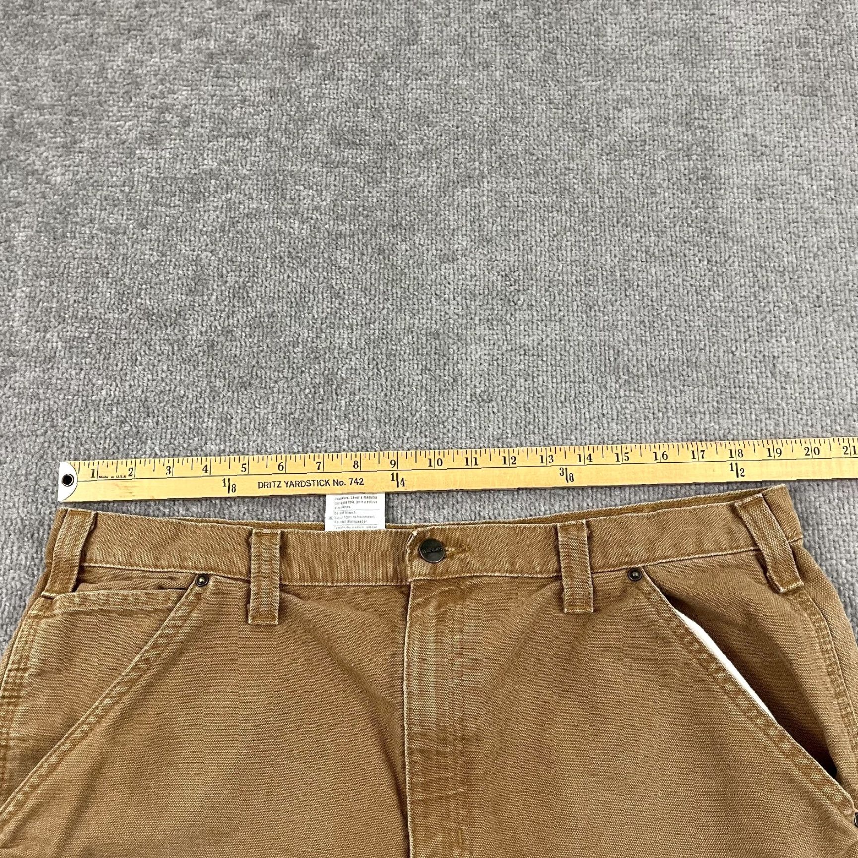 Carhartt Carhartt Pants Mens 38 x 34 Relaxed Brown Double Knee Canvas Workwear Size US 38 / EU 54 - 5 Thumbnail