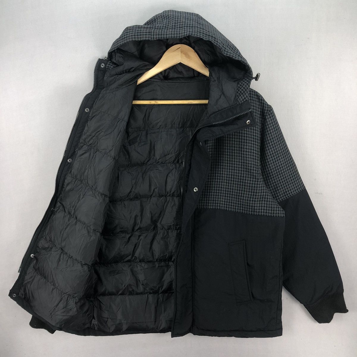 Takeo Kikuchi The Shop TK Checkered Gorpcore Hoodie Puffer Jacket Size US L / EU 52-54 / 3 - 5 Thumbnail