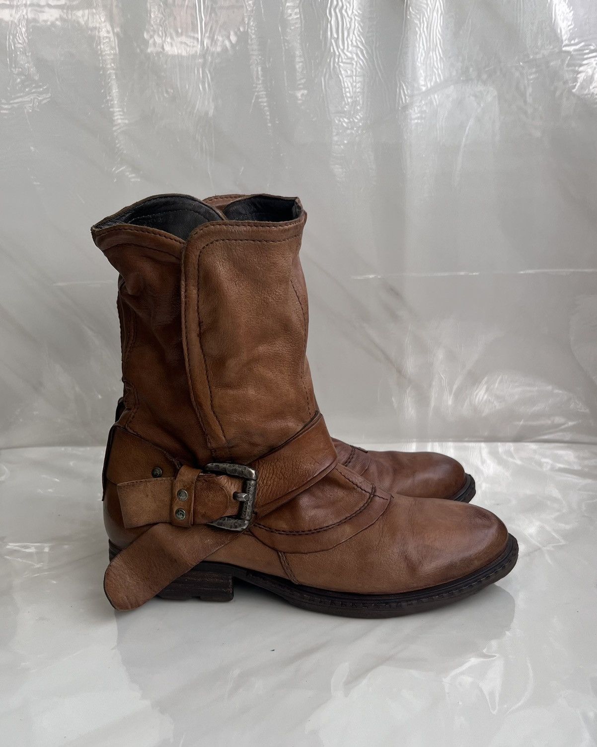 A.S.98 As 98 Airstep Zipper Boho Biker brown distressed boot Size US 8 / IT 38 - 5 Thumbnail