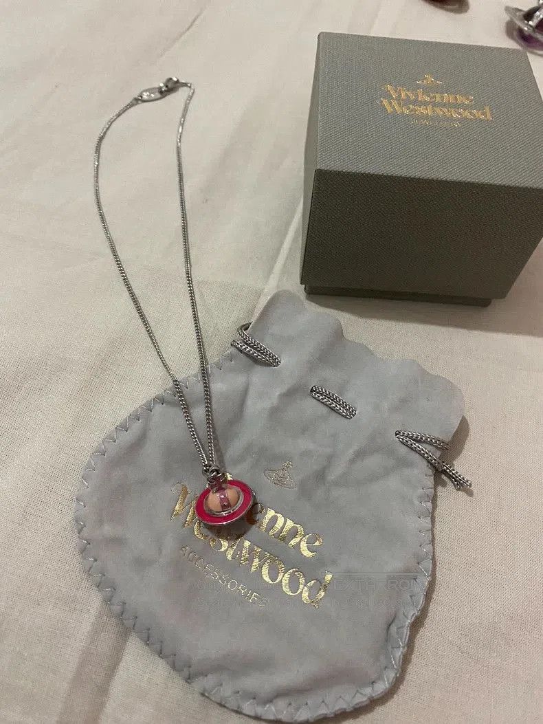 Vivienne Westwood Vivienne Westwood Pink Orb Enamel Necklace . Size ONE SIZE - 3 Thumbnail