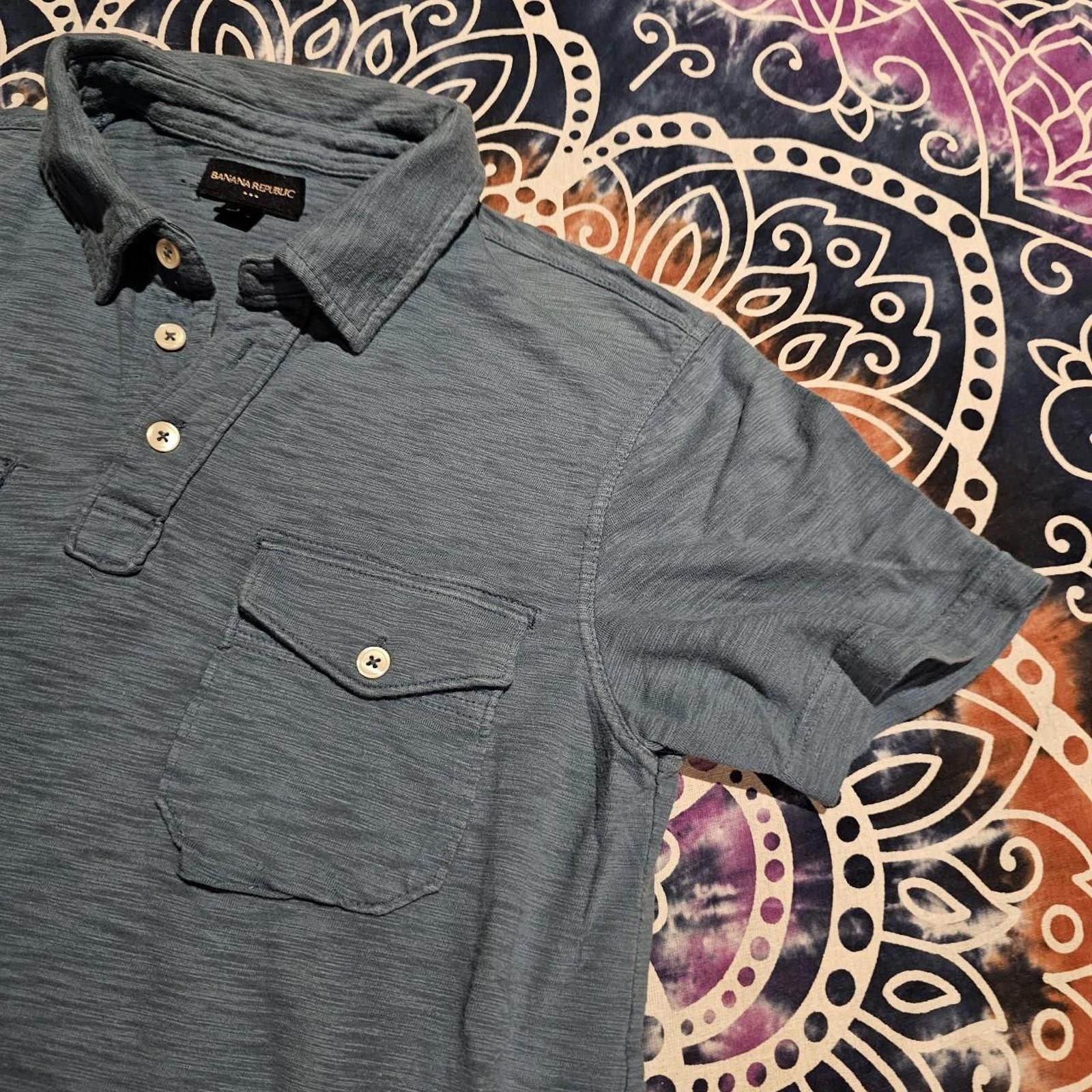 Banana Republic Banana Republic Men's Blue Polo-shirt Size US L / EU 52-54 / 3 - 5 Thumbnail