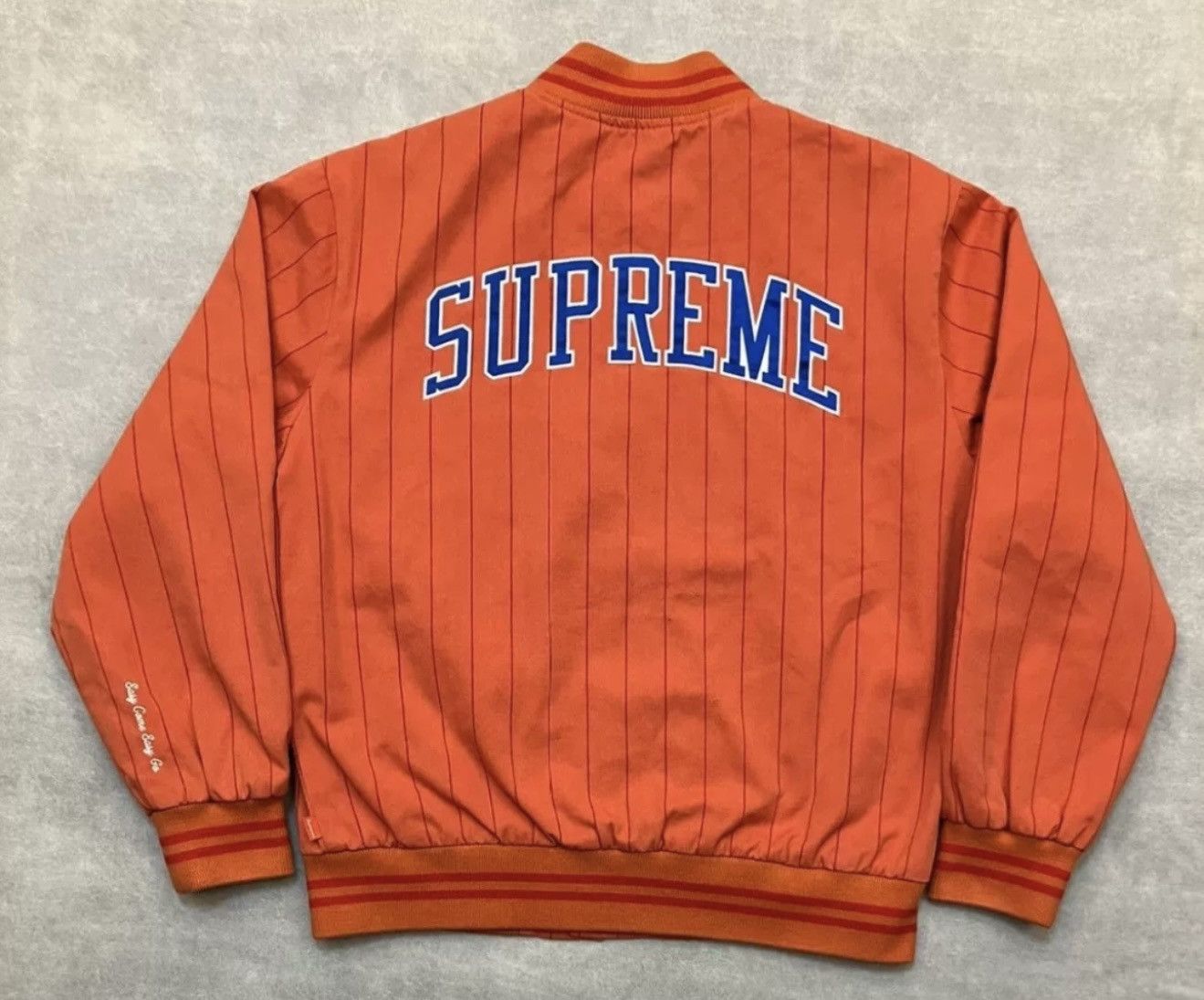 Supreme Supreme 19ss pinstripe varsity Jacket Size US M / EU 48-50 / 2 - 2 Thumbnail
