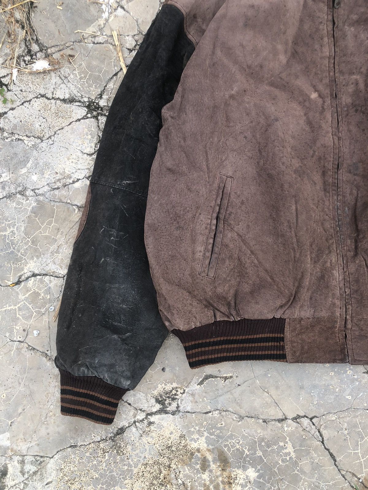 Vintage Vintage Leather Suede Fullzip Varsity Jacket Size US XL / EU 56 / 4 - 6 Thumbnail