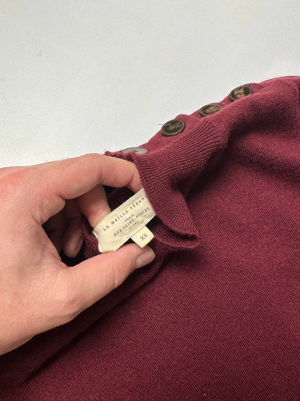 Sezane Sezane Italy Design Mock Neck Sweater Cherry Size XS / US 0-2 / IT 36-38 - 4 Thumbnail