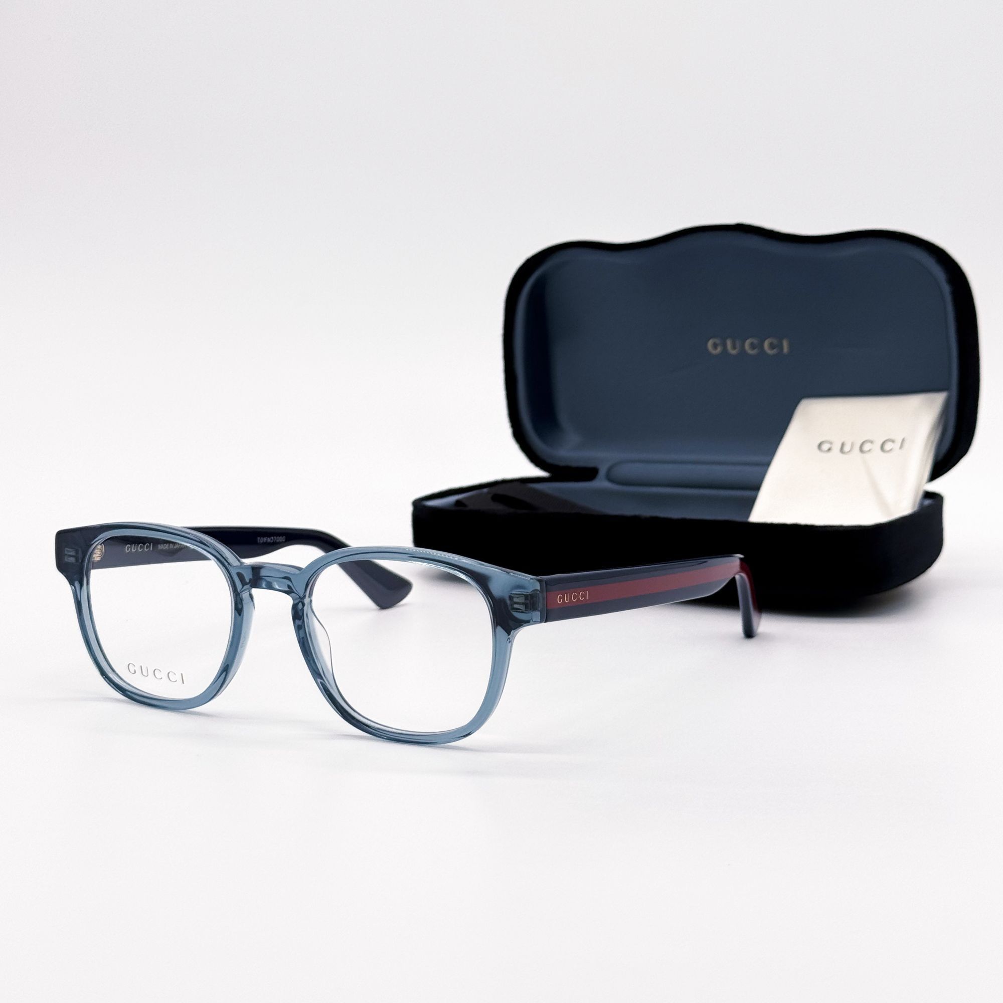 Gucci NEW GUCCI EYEGLASSES GG0927O 006 CLEAR BLUE GUCCI EYEWEAR Size ONE SIZE - 1 Thumbnail