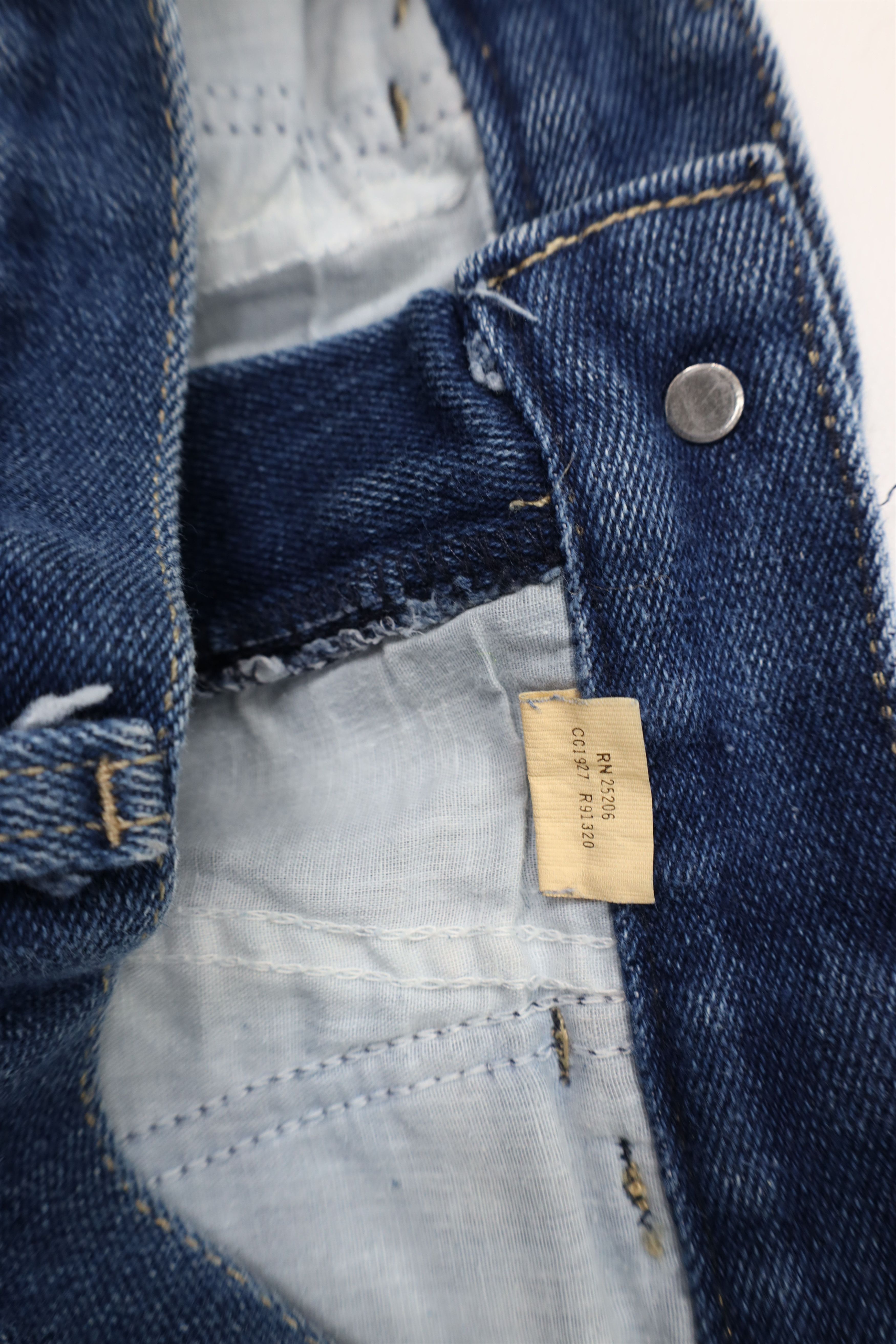Vintage Vintage 70s Streetwear Straight Leg Denim Jeans Blue USA Size 34" / US 12 / IT 48 - 8 Thumbnail