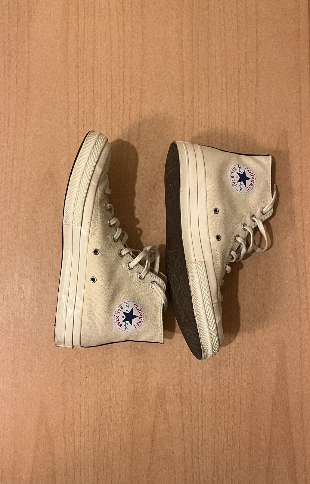 Comme des Garcons PLAY × Converse Converse x Comme Des Garçons High Top Sneakers Size US 10 / EU 43 - 1 Thumbnail