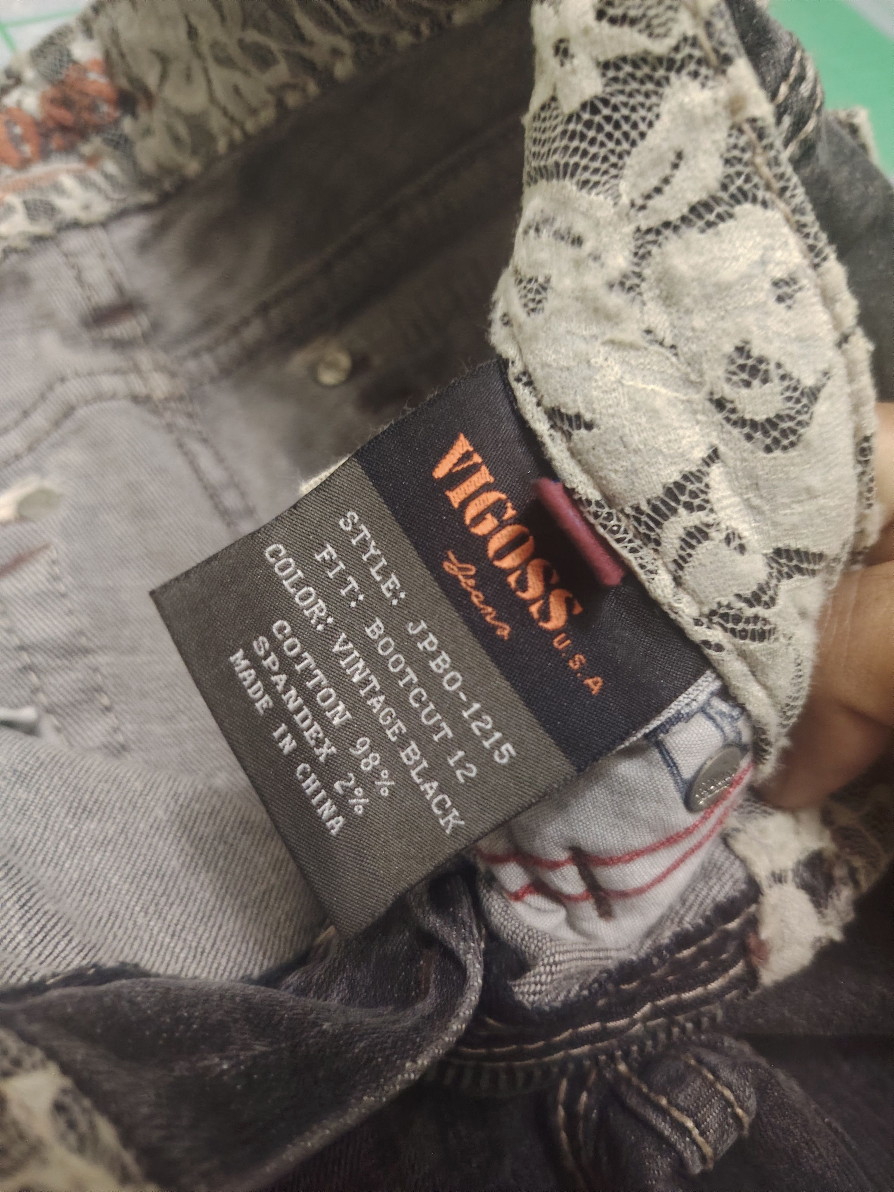 If Six Was Nine Vtg Black Vigoss U.S.A. Bootcut Jeans Stretch Jeans Size 27" / US 4 / IT 40 - 6 Thumbnail