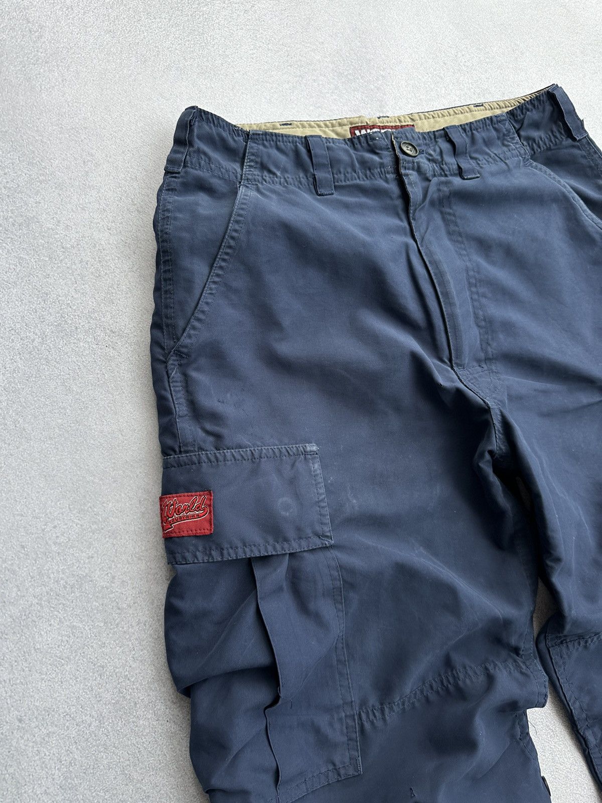Vintage × World Industries Vintage World Industries 90sUSA Nylon Distressed Cargo Pants Size US 28 / EU 44 - 5 Thumbnail