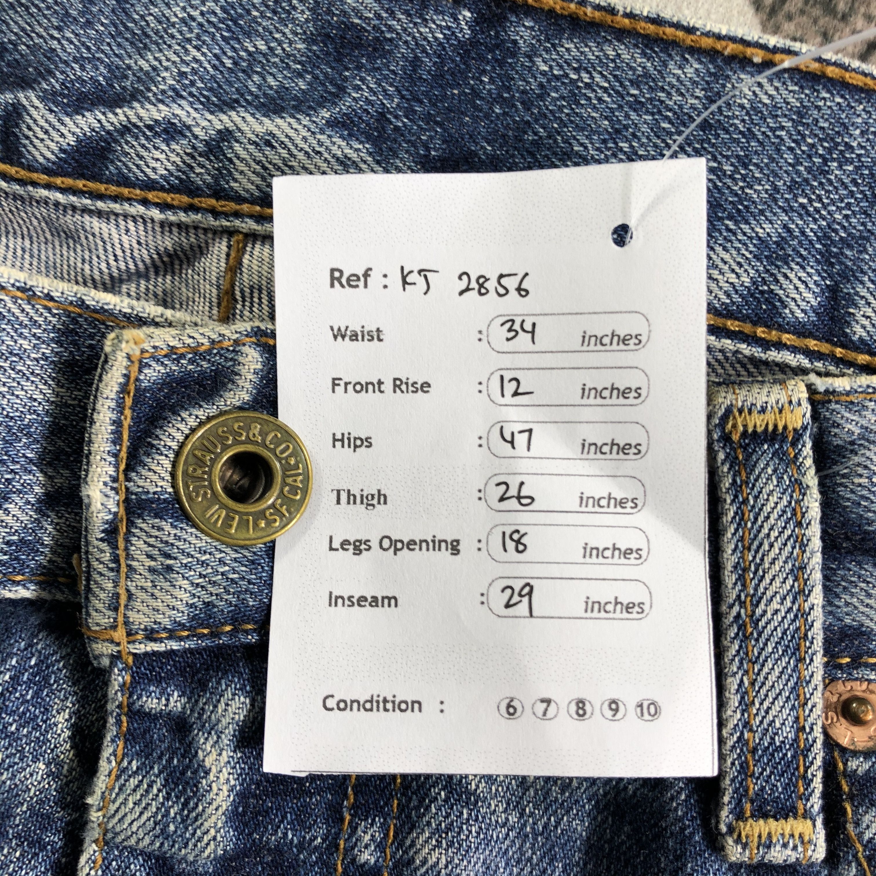 Levi's Vintage Levis 503 Redline Jeans Ripped Selvedge Denim KJ2856 Size US 34 / EU 50 - 10 Thumbnail