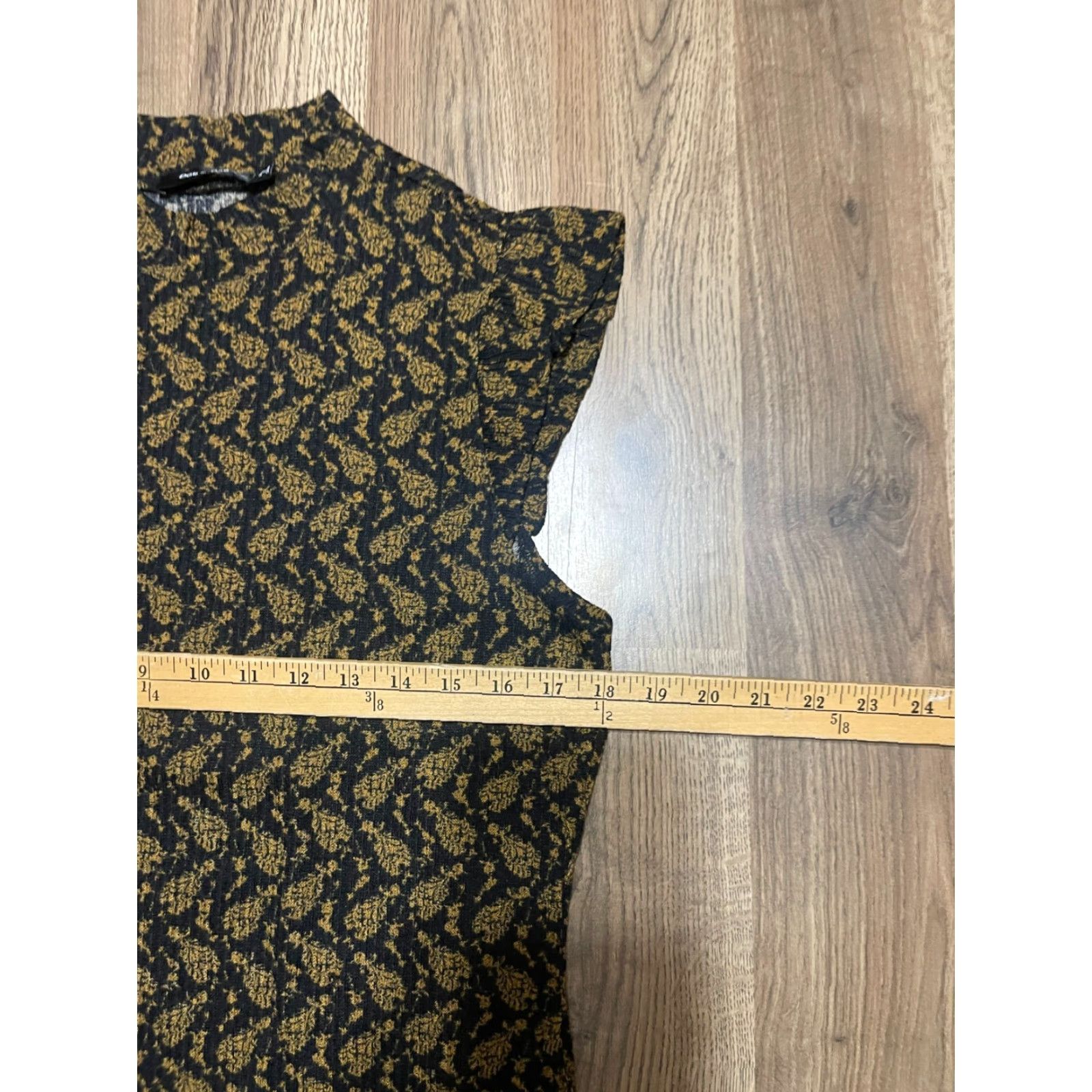 Vintage Doe & Rae Shirt Womens Large Black Gold Sleeveless Allover Print Tank Vintage? No Size L / US 10 / IT 46 - 5 Thumbnail