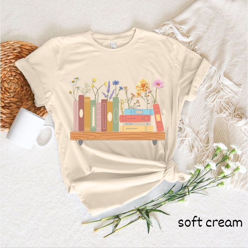 Designer Bookish Shirt, Book Lover Shirt Size M / US 6-8 / IT 42-44 - 1 Thumbnail