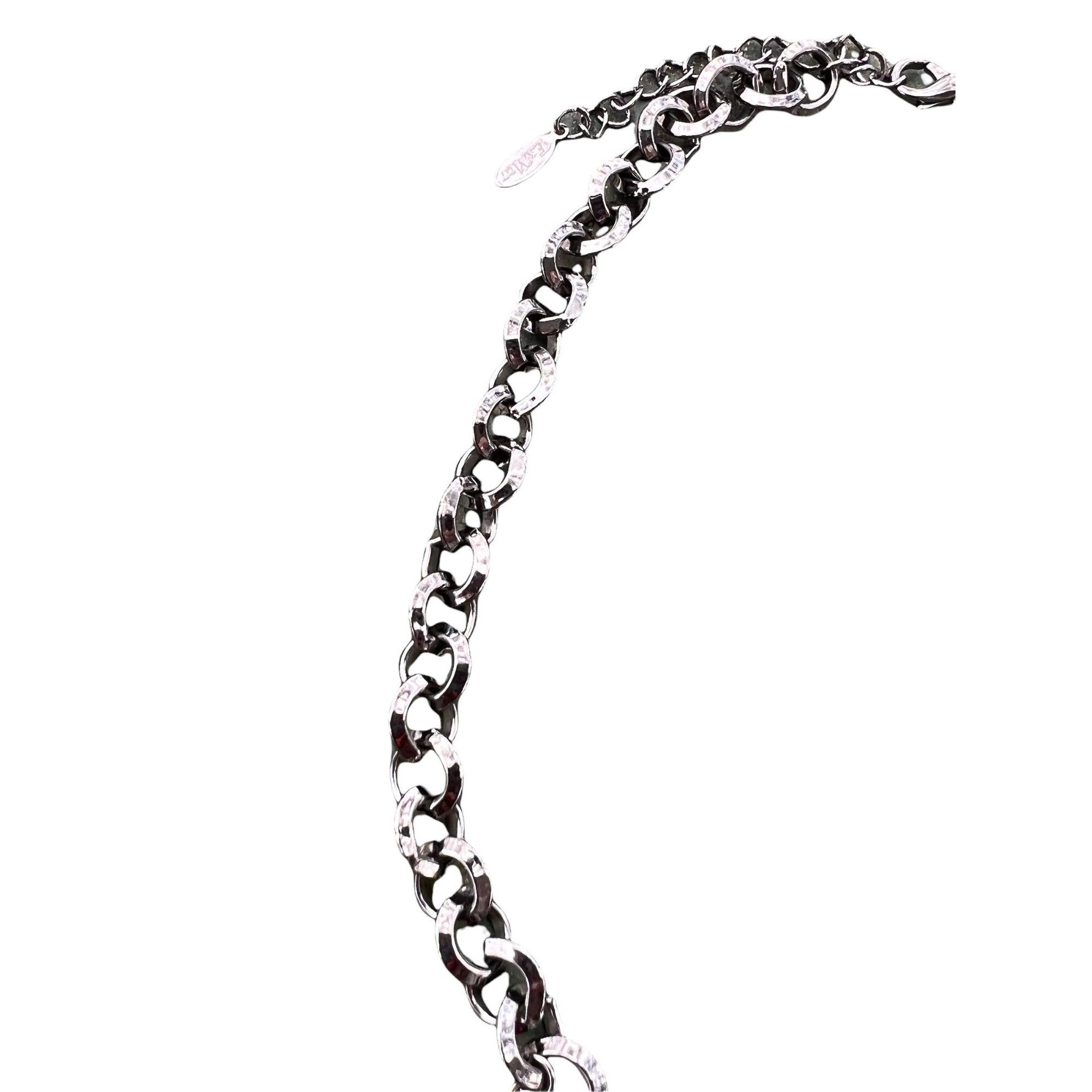 Other EsMor Gunmetal Necklace Red Lucite Plastic Beads Adjustable Size ONE SIZE - 3 Thumbnail