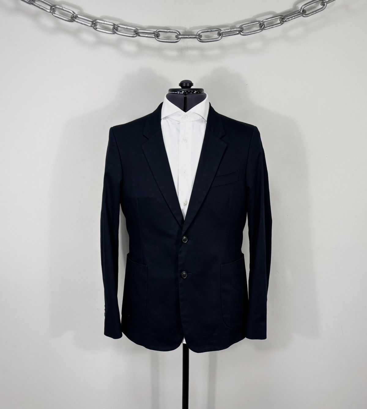 Grifoni Mauro Grifoni Men’s Navy Blue 2-Piece Cotton Stretch Suit Size 42R - 2 Thumbnail