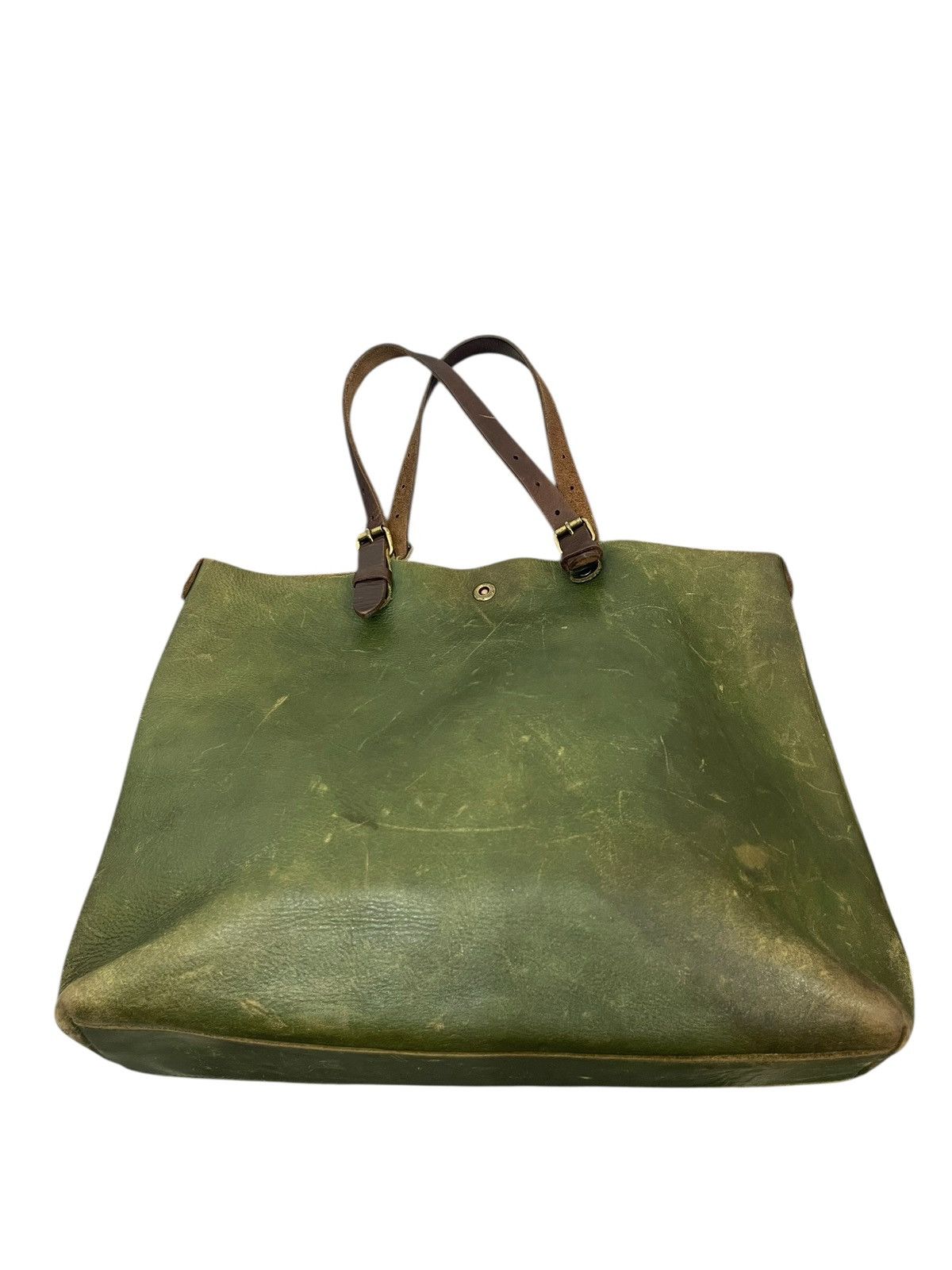 Genuine Leather Full Leather Patina Green Alto Japan Tote Shoulder Bag 2🟩1 Size ONE SIZE - 6 Thumbnail
