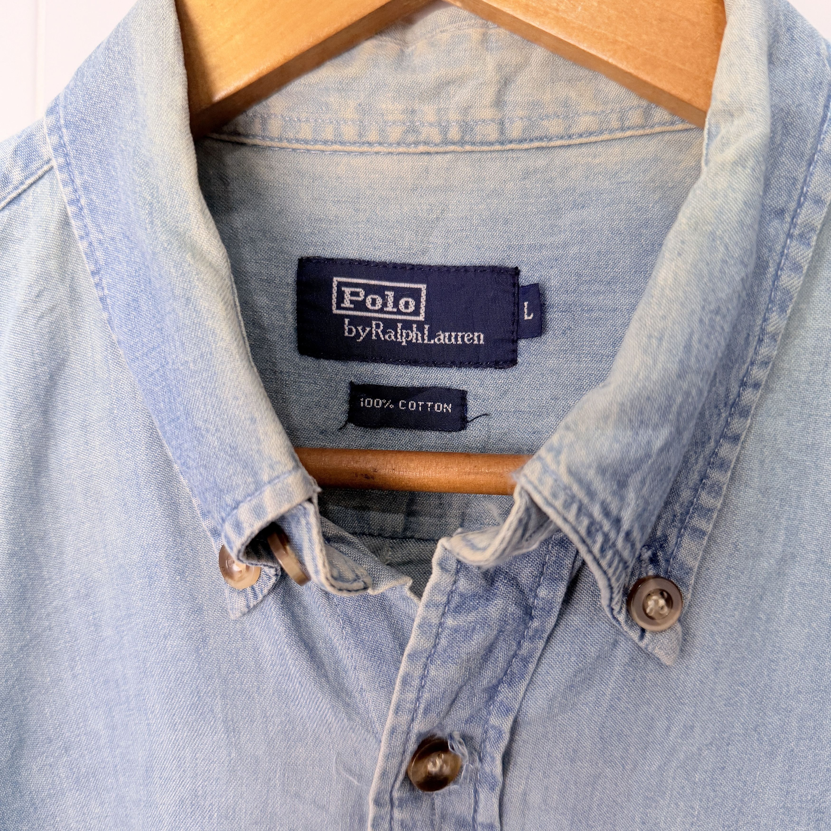 Polo Ralph Lauren Size L L/S Polo Ralph Lauren Denim Shirt Pit 23 Size US L / EU 52-54 / 3 - 4 Thumbnail