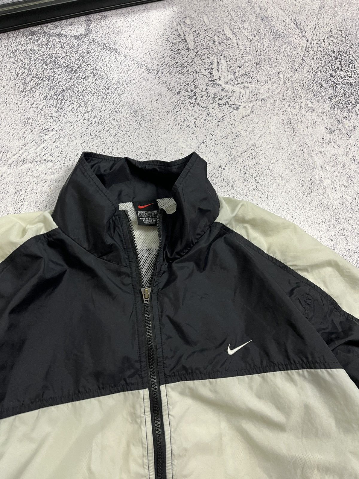 Nike × Vintage Vintage 90’s Nike Nylon Track Jacket Drill Mini Swoosh Y2k Size US L / EU 52-54 / 3 - 9 Thumbnail