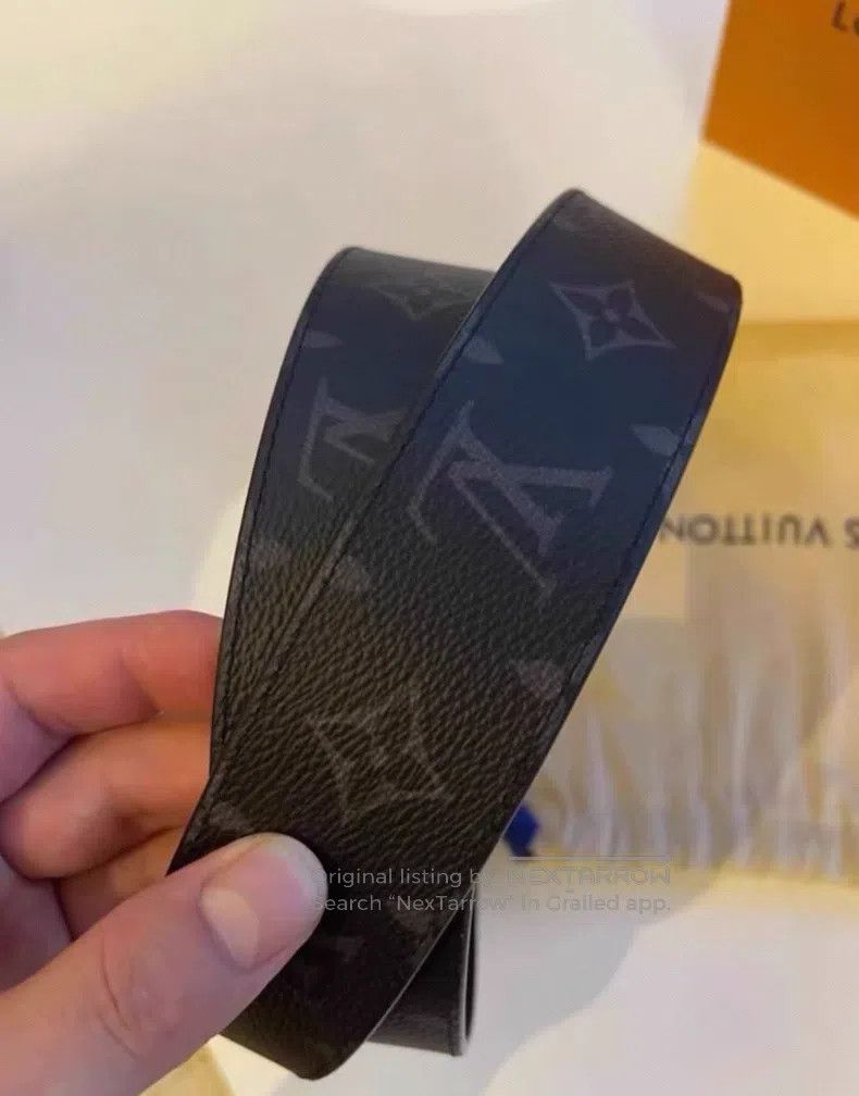 Other Louis Vuitton Frosted Black Buckle Black Presbyopia Belt M Size ONE SIZE - 4 Thumbnail