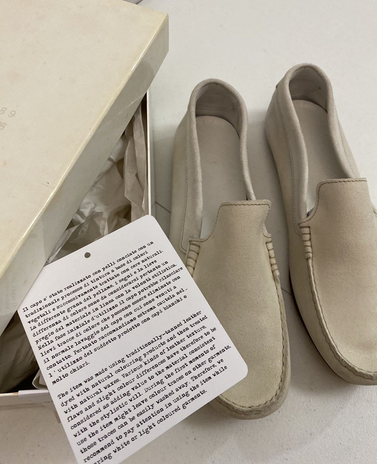Maison Margiela Maison Margiela 22 🇮🇹 Off White Rubbed Suede Slip On 13 NEW Size US 13 / EU 46 - 17 Thumbnail