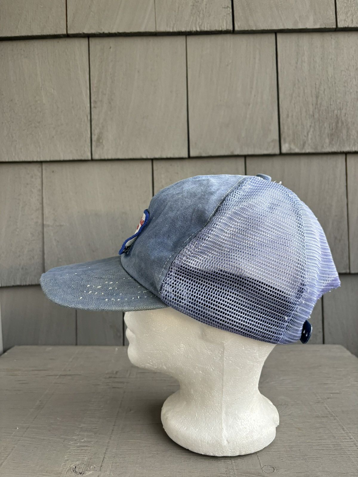 Levi's Vintage Levi's Trucker Hat Thrashed Denim 70s 80s Mesh Jeans Size ONE SIZE - 12 Thumbnail