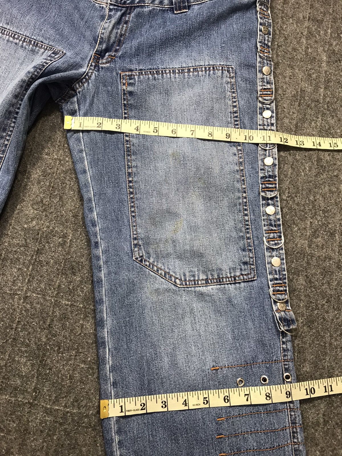Japanese Brand Golstt Basic Wear Bushpant Indigo Denim Baggy Size US 35 - 12 Thumbnail