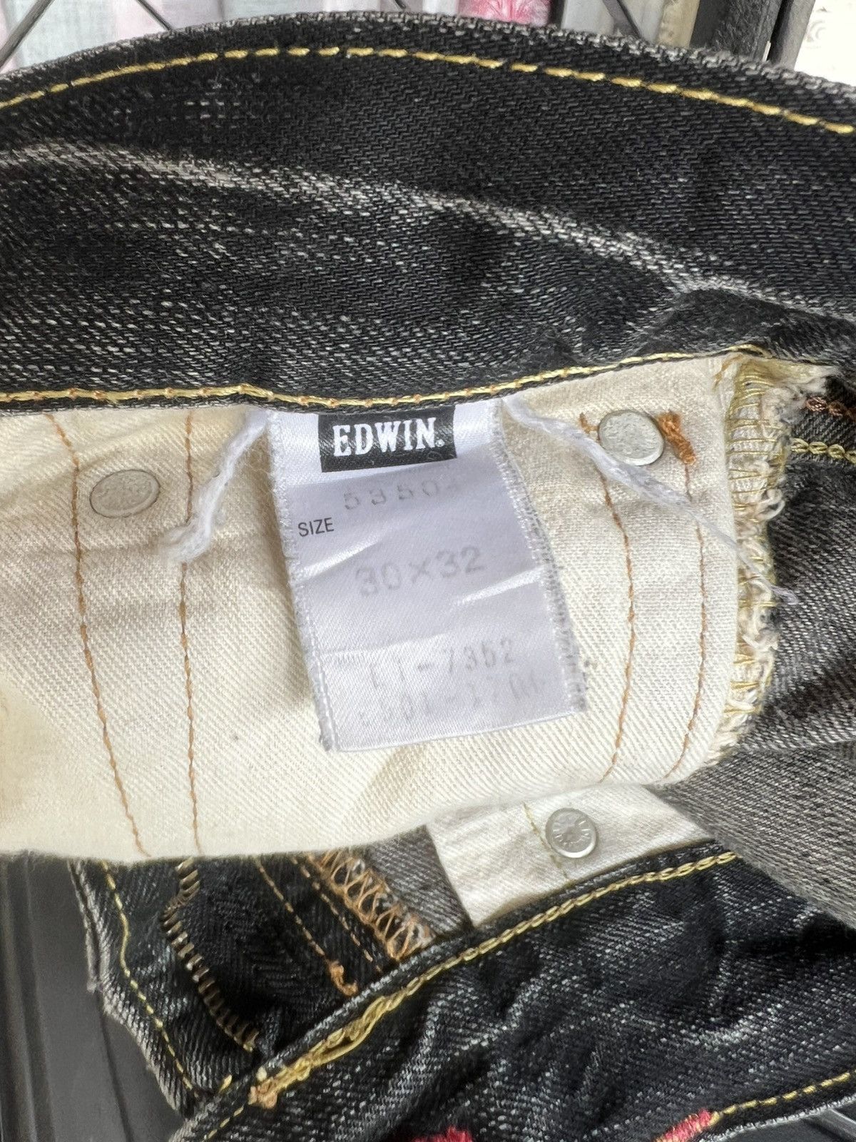 Edwin Vintage Y2K 2000s Edwin Fade Black Denim Loose Jeans Size US 31 - 24 Thumbnail