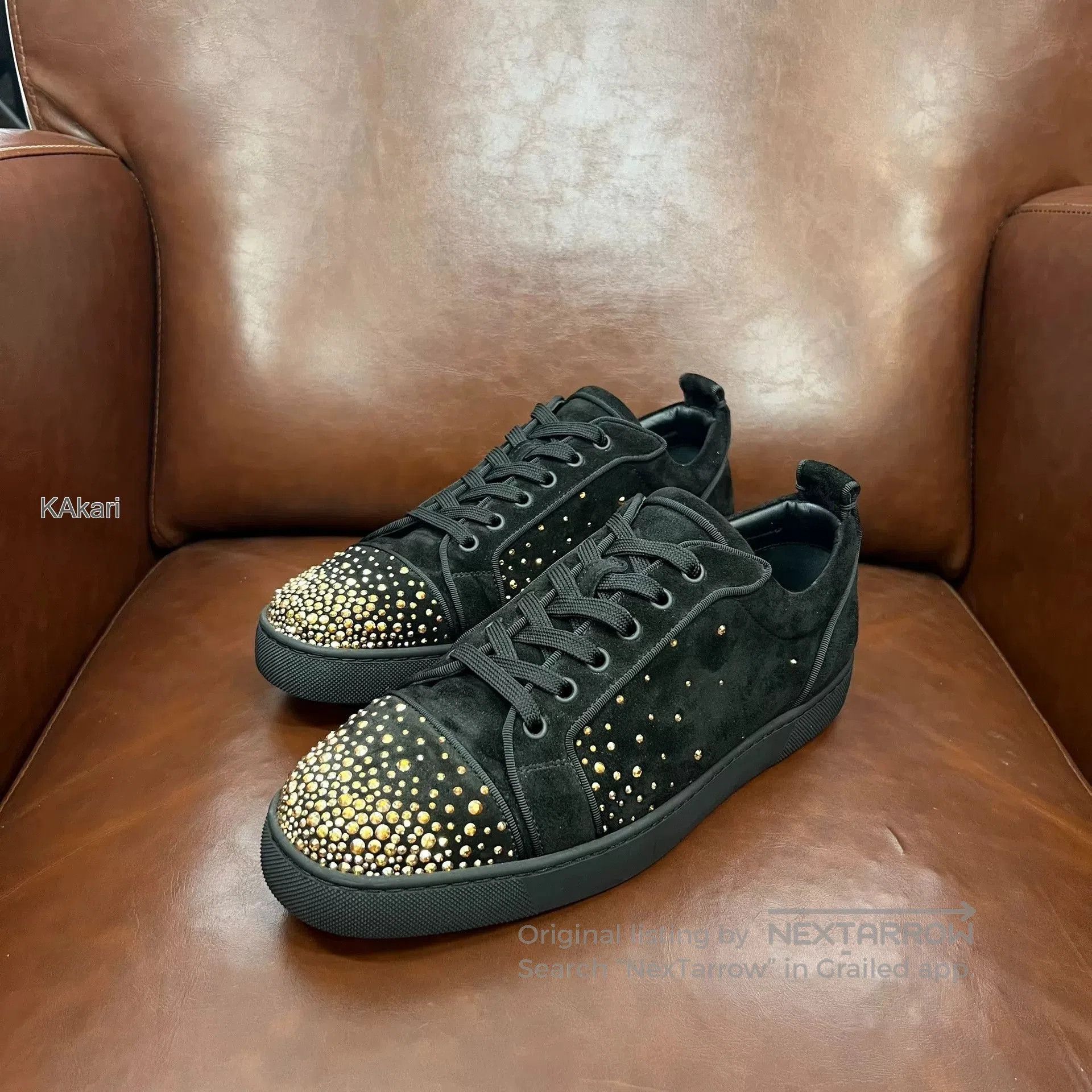 Christian Louboutin Christian Louboutin CL Black Suede Sneakers. Size US 9 / EU 42 - 1 Thumbnail