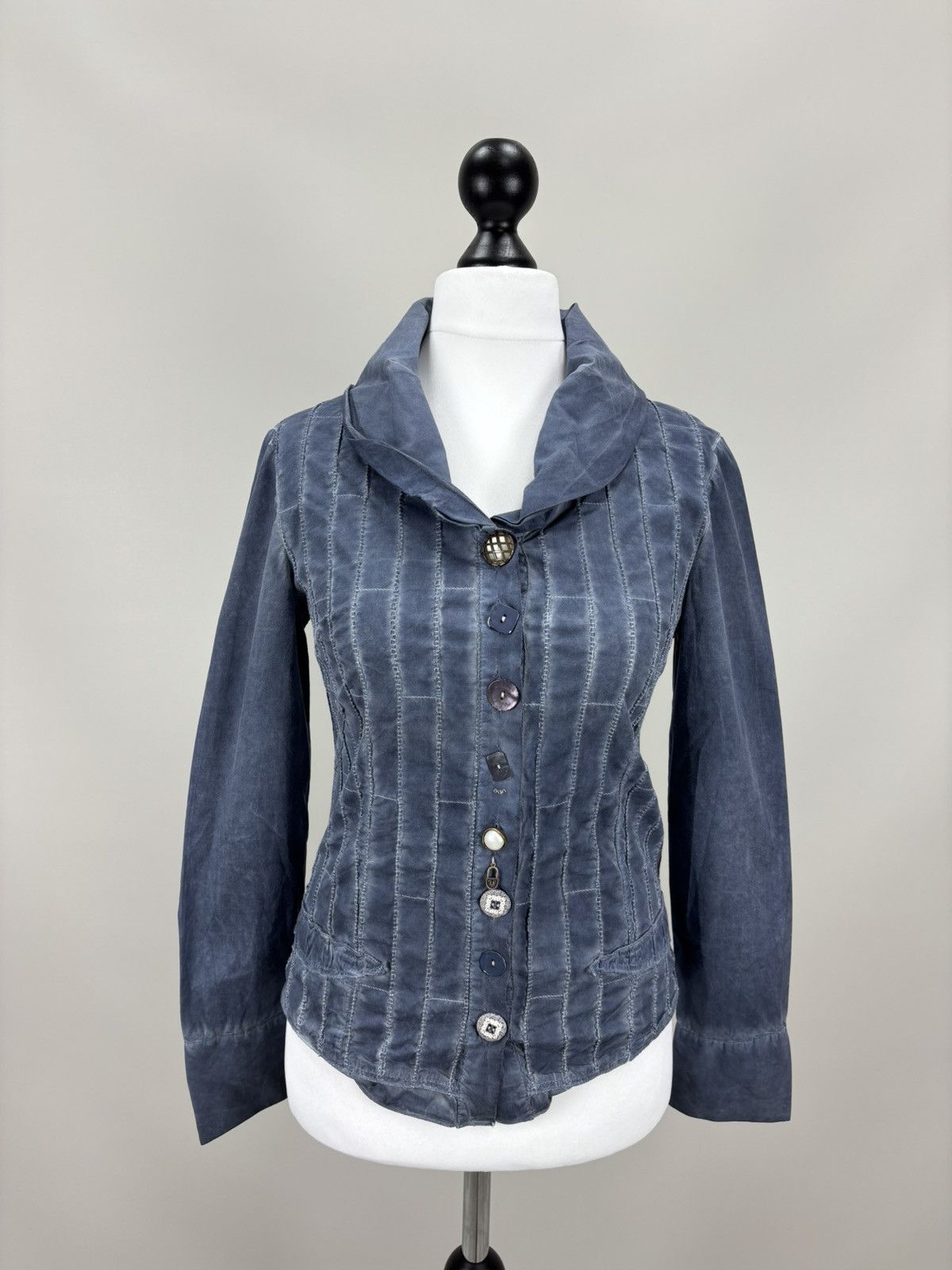 Elisa Cavaletti Womens blouse Bottega by Elisa Cavaletti Size S Color Blue Size S / US 4 / IT 40 - 2 Thumbnail
