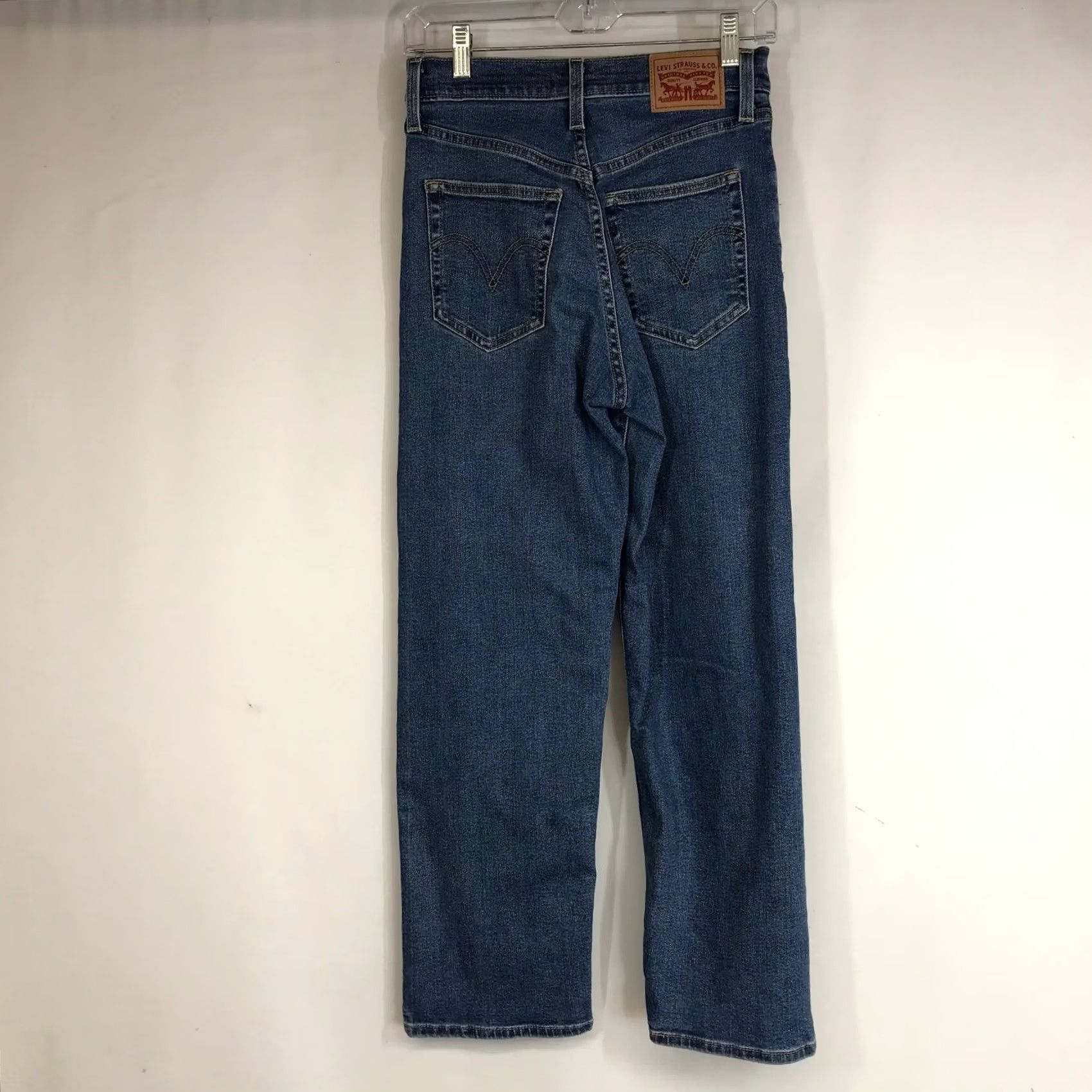 Vintage Levi's Ribcage Straight Ankle Jeans Medium Wash Button Fly Women 25 Size 42" / US 20 - 4 Thumbnail
