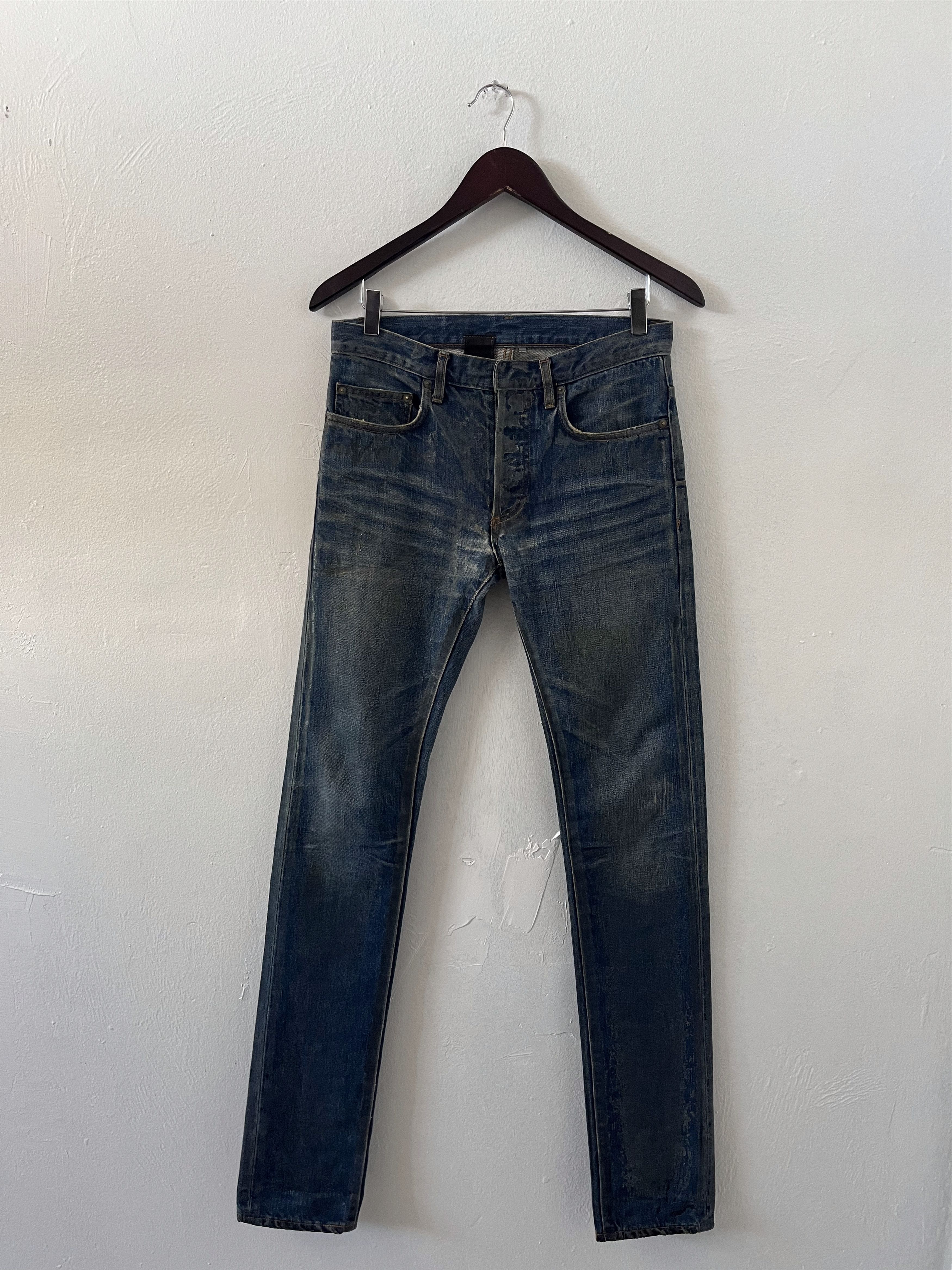 Dior Dior Homme AW07 Blue Luster Waxed Denim | Grailed