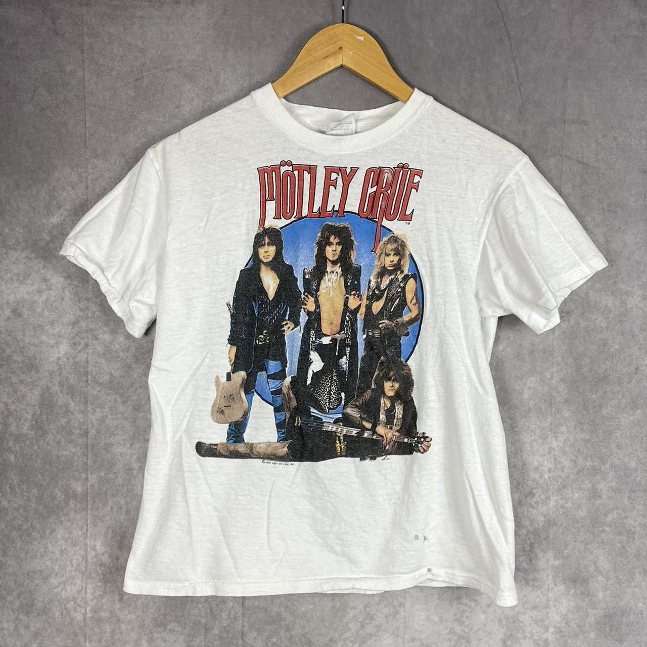 image of 1987 Motley Crue Alister Fiend Tour Tee in White, Men's (Size Medium)