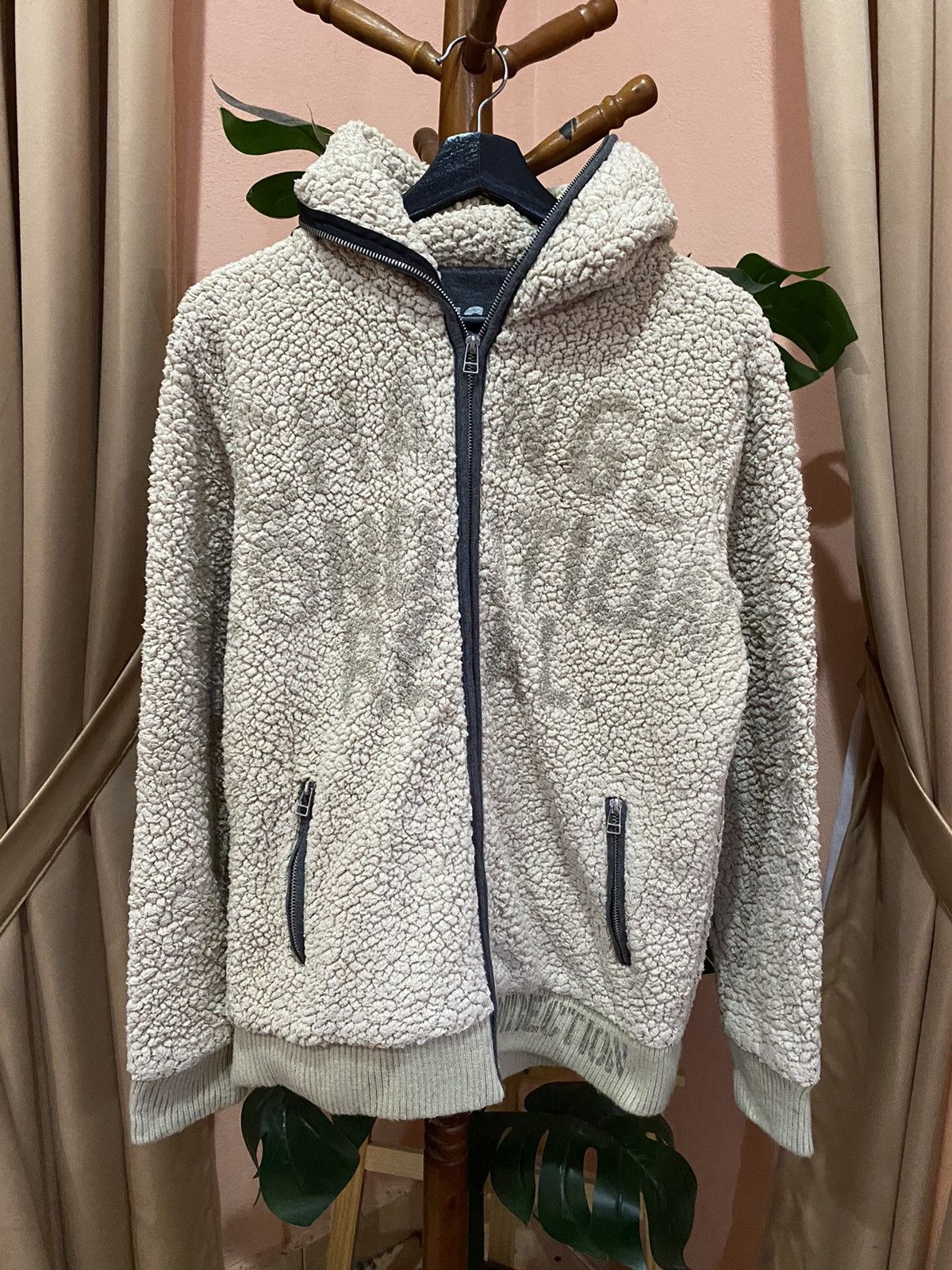 Japanese Brand Sherpa Hoodie with Print Inner This Still Want To Free Real Size US L / EU 52-54 / 3 - 1 Thumbnail