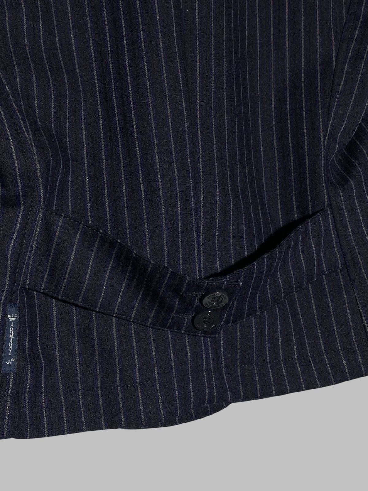 Armani Vintage Armani Jeans Wool Striped Suit Balzer + Pants Womens Size M / US 6-8 / IT 42-44 - 14 Thumbnail