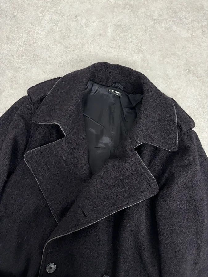 Miu Miu AW2005 Miu Miu Black Wool Double-Breasted Trench Coat Size US M / EU 48-50 / 2 - 5 Thumbnail