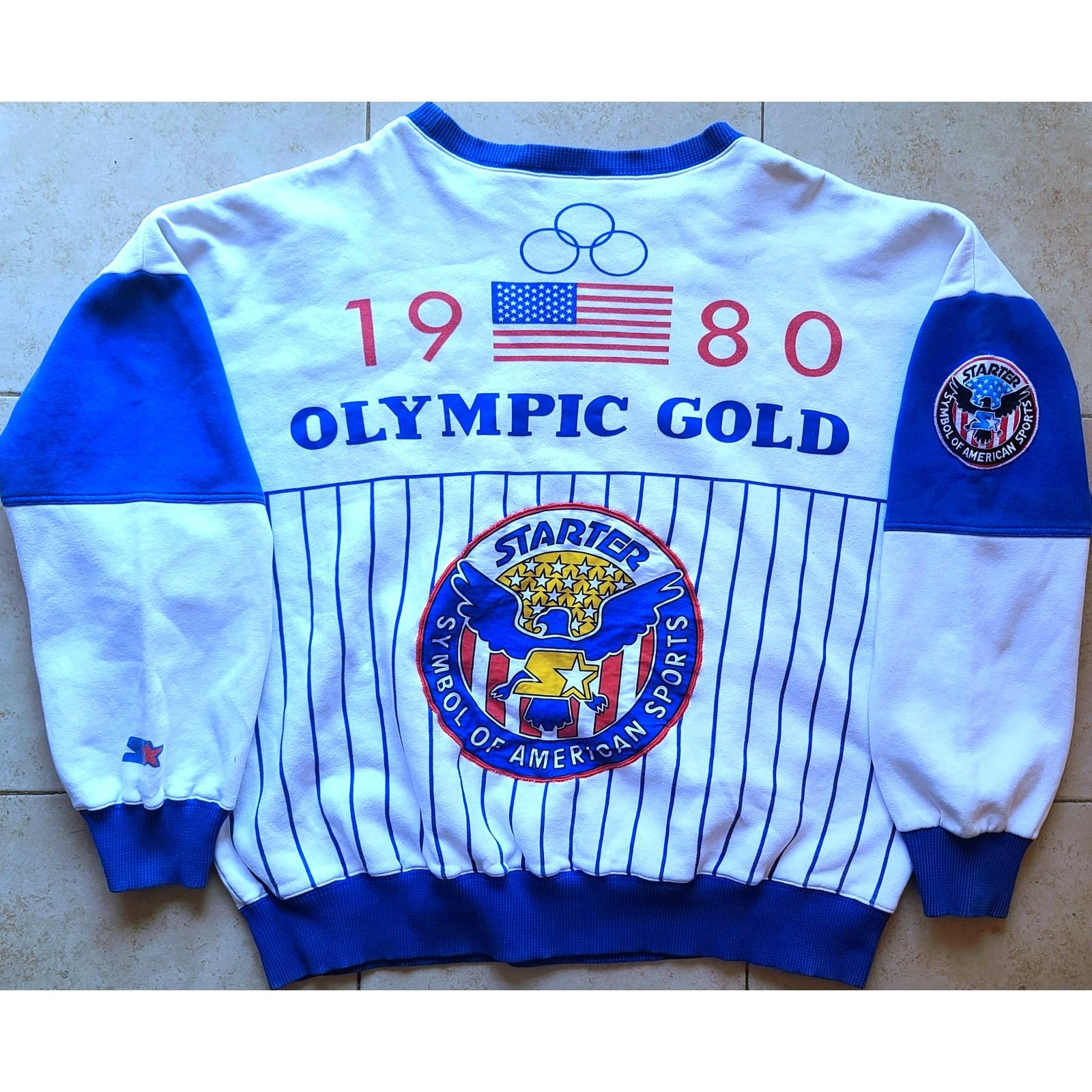 NHL Winter Olympic STARTER 1980 Miracle USA Soviet sweat hockey Size US XL / EU 56 / 4 - 3 Thumbnail