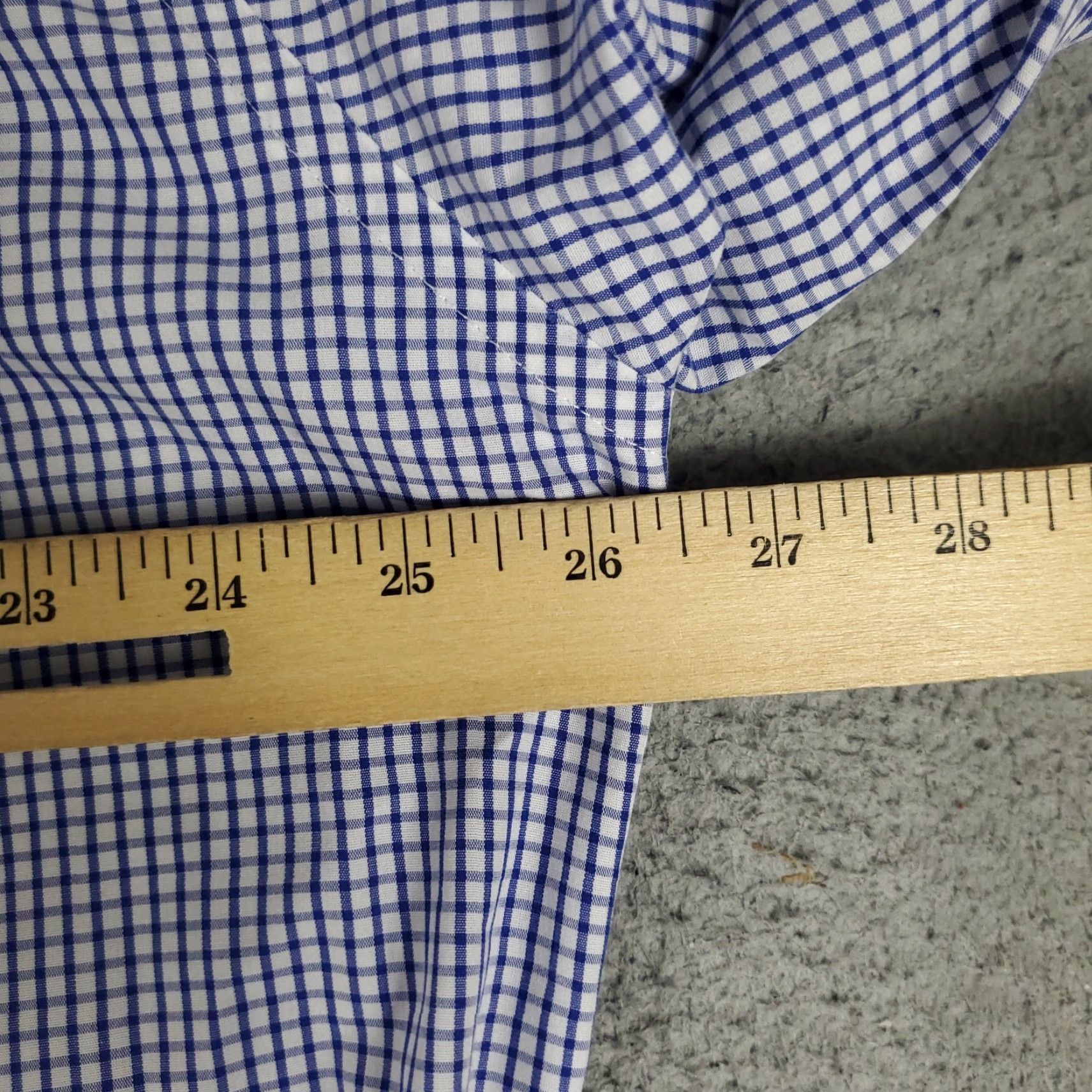 Brooks Brothers Brooks Brothers Dress Shirt Mens 16.5 Blue Check Long Sleeve Button Up Size 42R - 5 Thumbnail