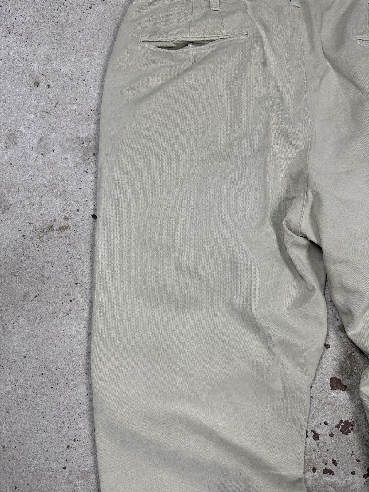 Boneville Vintage 90s Boneville Massimo Osti Wide Pleated Baggy Chino Size US 31 - 17 Thumbnail