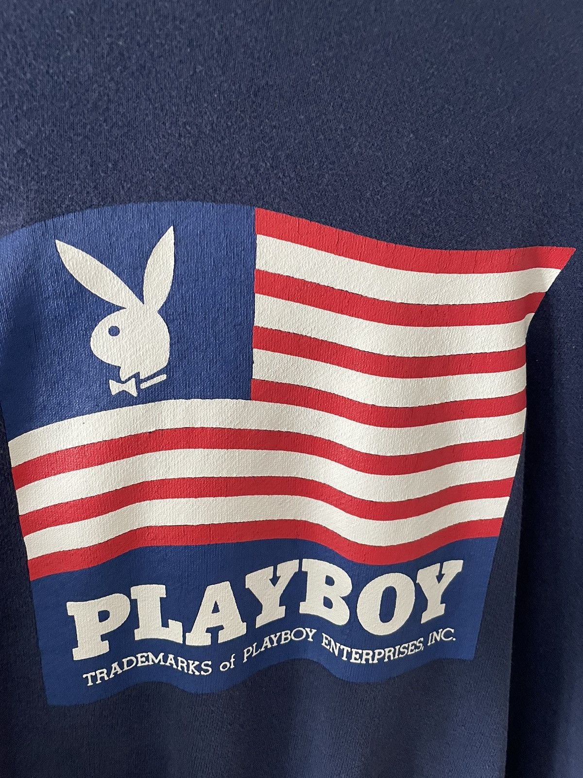 Japanese Brand × Playboy × Vintage Vintage Playboy American Flag Sweatshirt Size US L / EU 52-54 / 3 - 2 Thumbnail