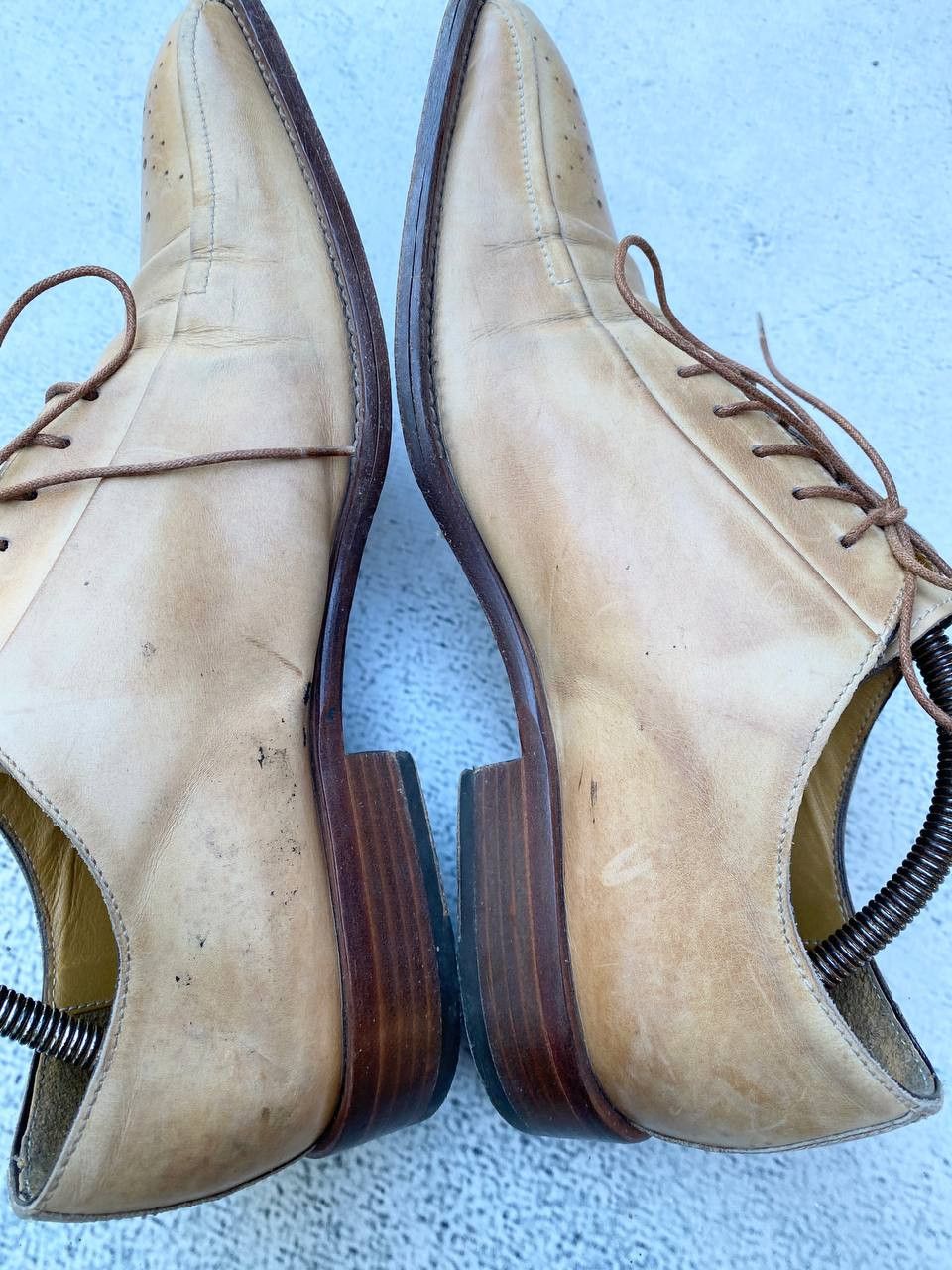 If Six Was Nine Italian Vintage Guidi style Leather Faded Shoes Size US 8 / EU 41 - 13 Thumbnail