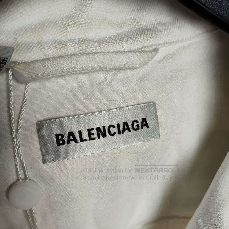 Balenciaga Balenciaga Denim Jacket Size 36 White Size XS / US 0-2 / IT 36-38 - 3 Thumbnail