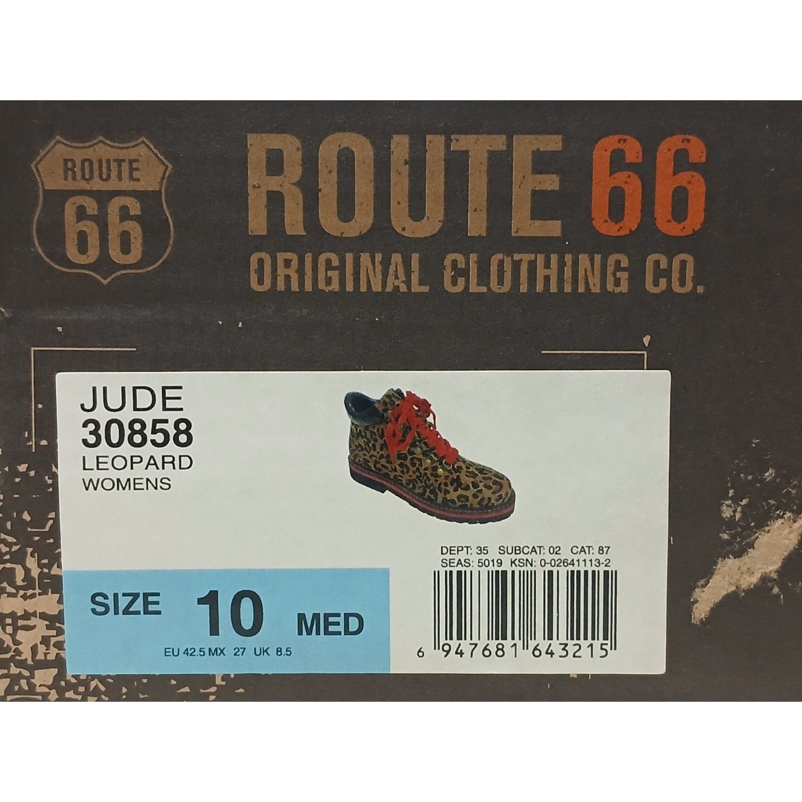 Route 66 Route 66 (10) Leopard Print Lace-Up Ankle Jude Width Boots Size US 10 / IT 40 - 2 Thumbnail