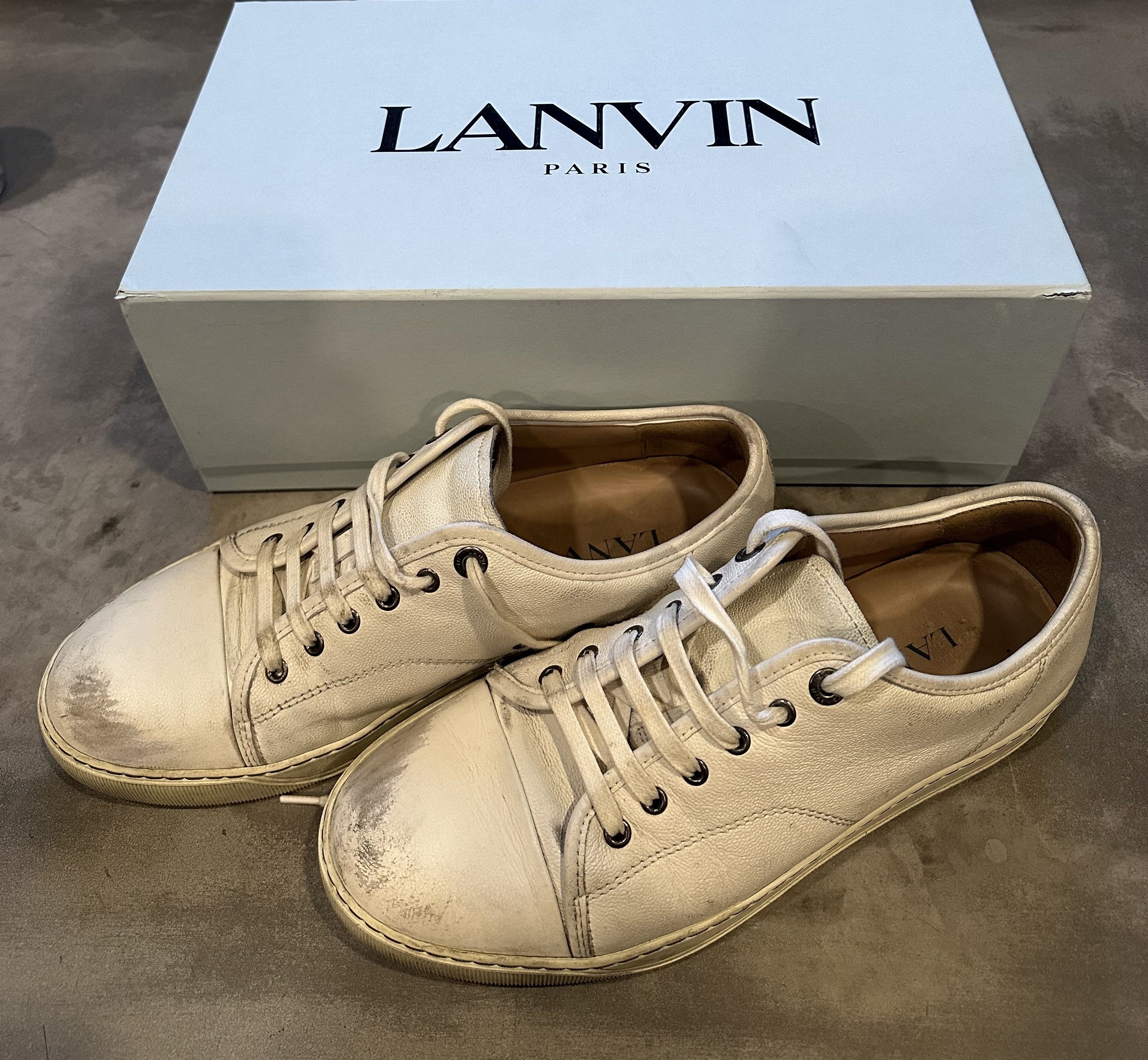 Lanvin Lanvin White DBB1 Toecap Sneakers Size US 9 / EU 42 - 1 Thumbnail