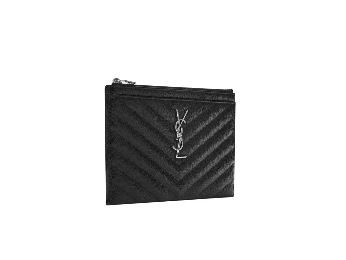 Saint Laurent Paris o1s1wg111125 Cassandre Matelasse Zipped Pouch Size ONE SIZE - 3 Thumbnail