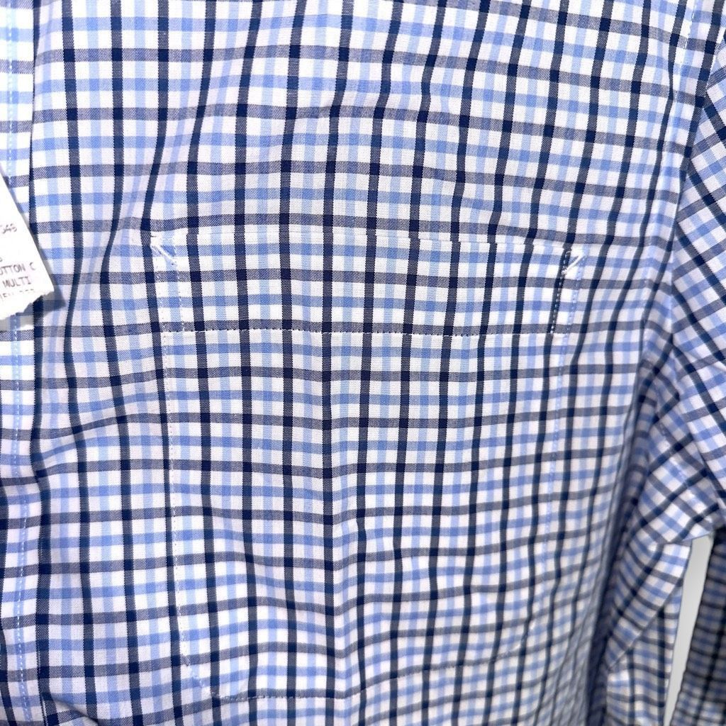 Tommy Hilfiger NWT Tommy Hilfiger Blue Plaid Semi Spread Dress Shirt M 15.5 32/33 Size US M / EU 48-50 / 2 - 5 Thumbnail