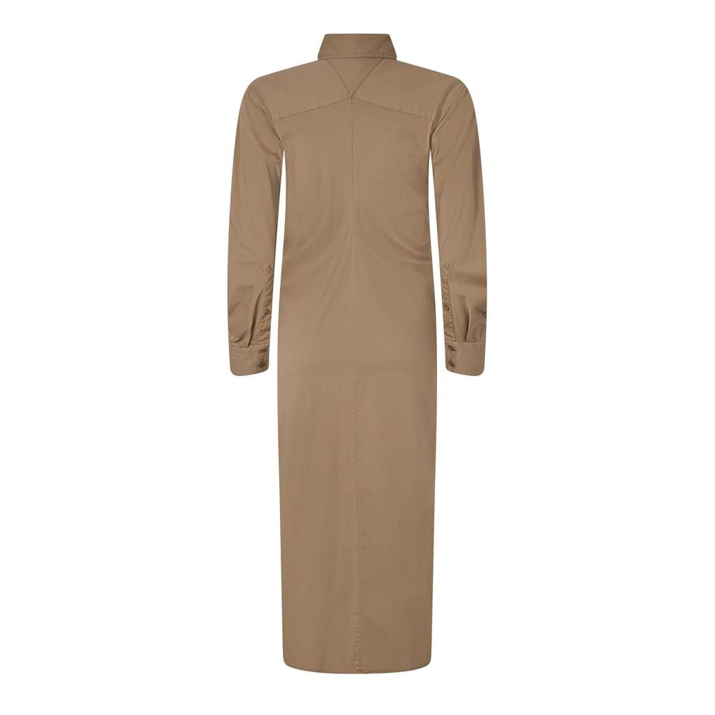 Bottega Veneta Bottega Veneta Collared Neck Midi Shirtdress in Brown Size XXS / US 00 / IT 34 - 3 Thumbnail